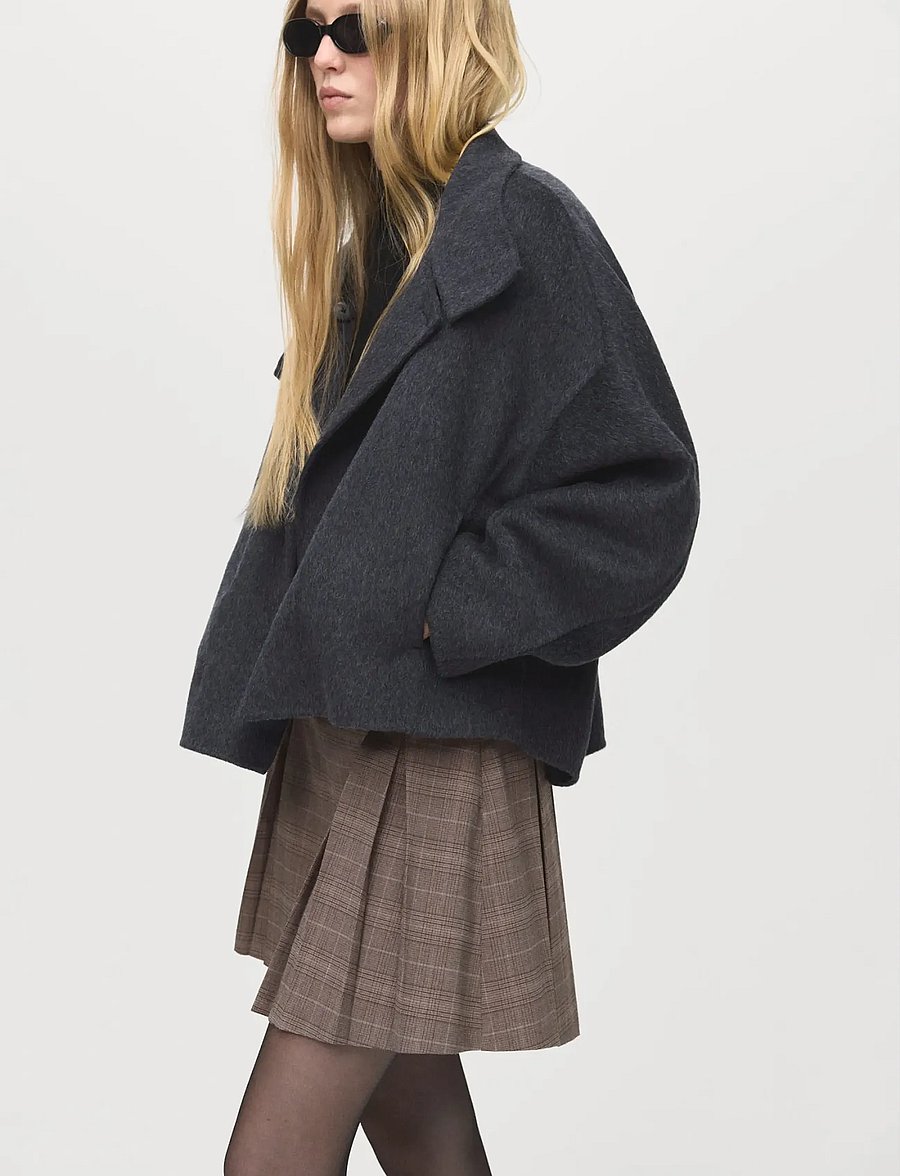 Mango - Pleated mini-skirt - faltenröcke - medium brown - 0