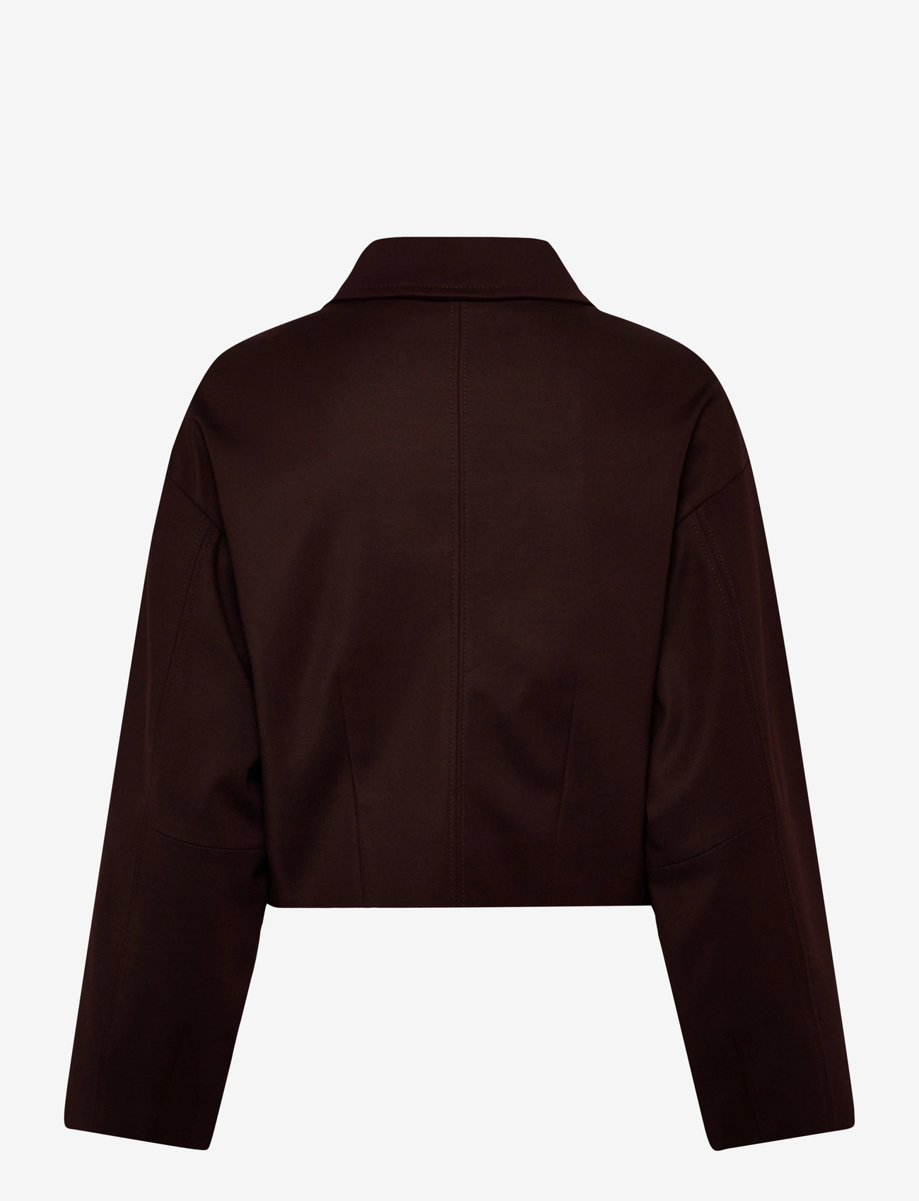 Mango - Cropped jacket with pockets - forårsjakker - dark brown - 1