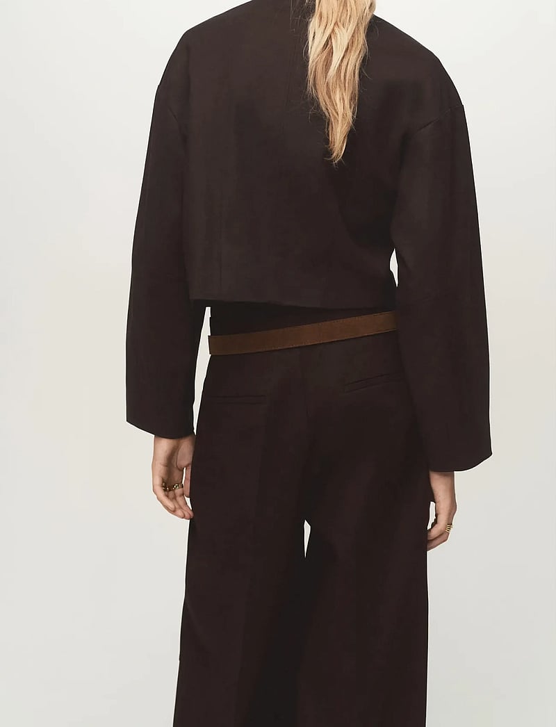 Mango - Cropped jacket with pockets - frühlingsjacken - dark brown - 3