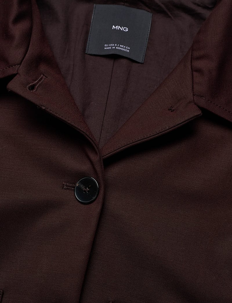 Mango - Cropped jacket with pockets - frühlingsjacken - dark brown - 4