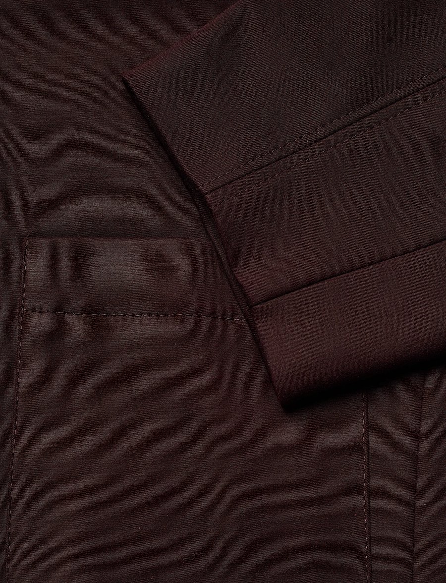 Mango - Cropped jacket with pockets - vårjackor - dark brown - 5