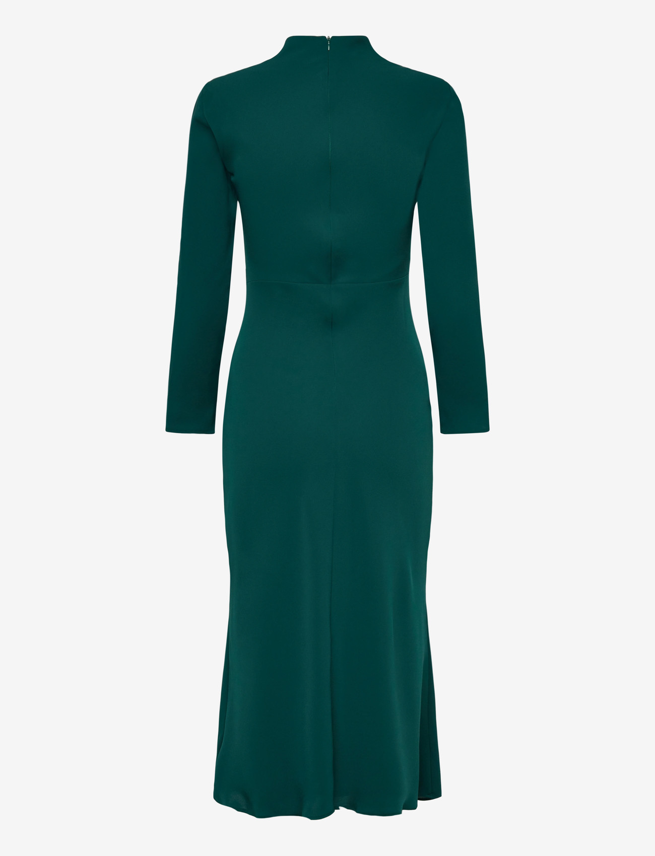 Mango - Ruched dress with draped neckline - midikleider - green - 1