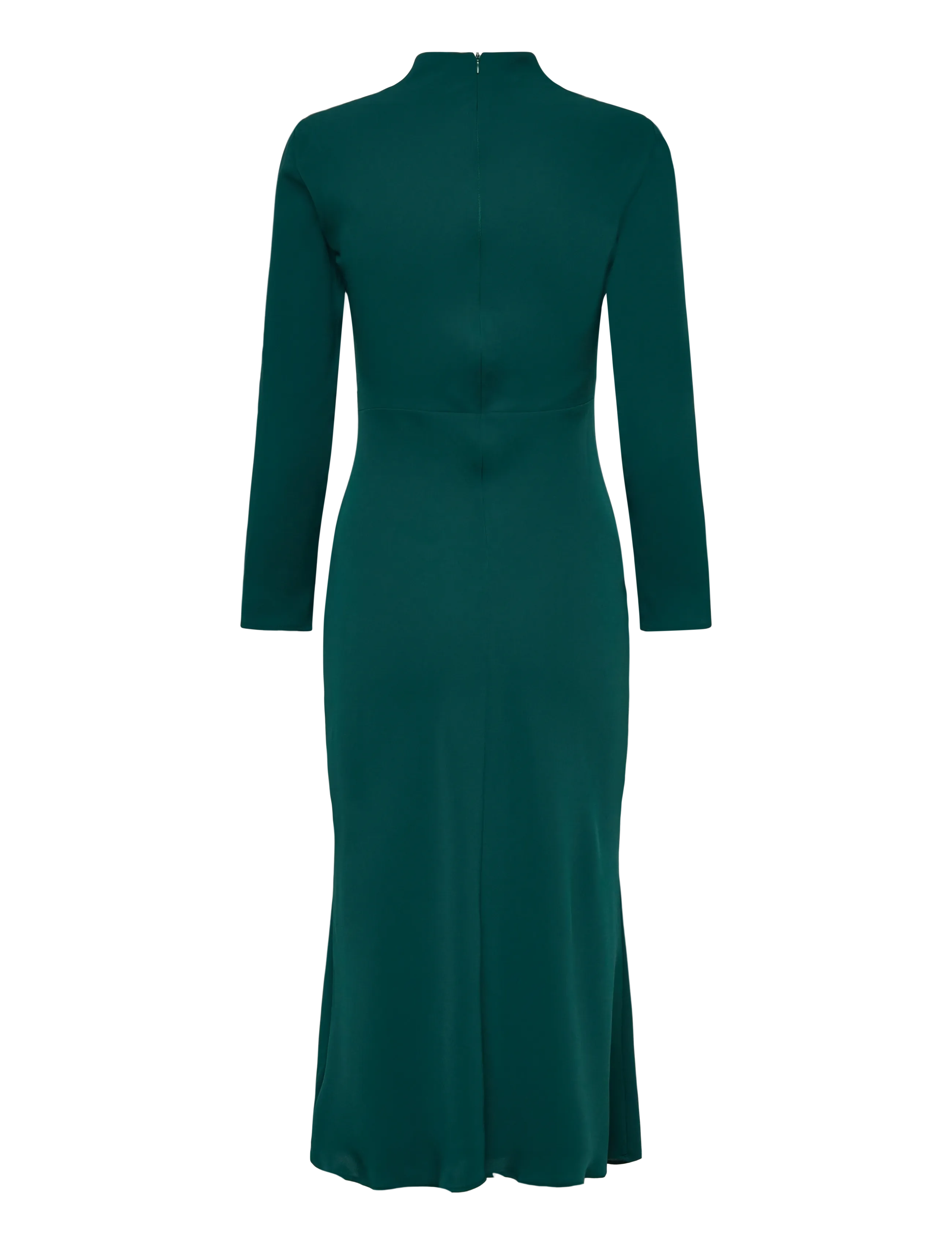 Mango - Ruched dress with draped neckline - midiklänningar - green - 2