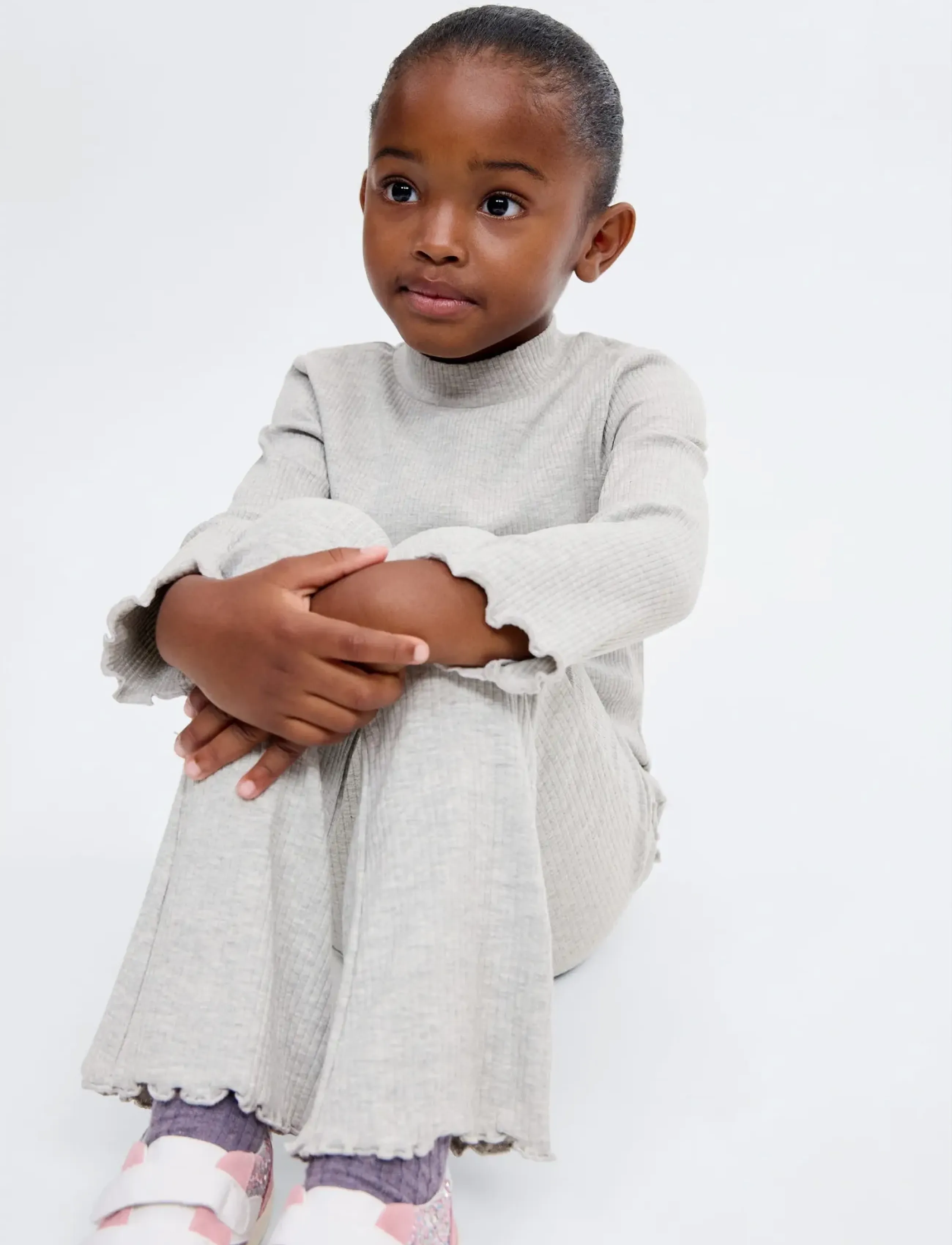 Mango Ribbed flared leggings - Mango - MEDIUM GREY / grey