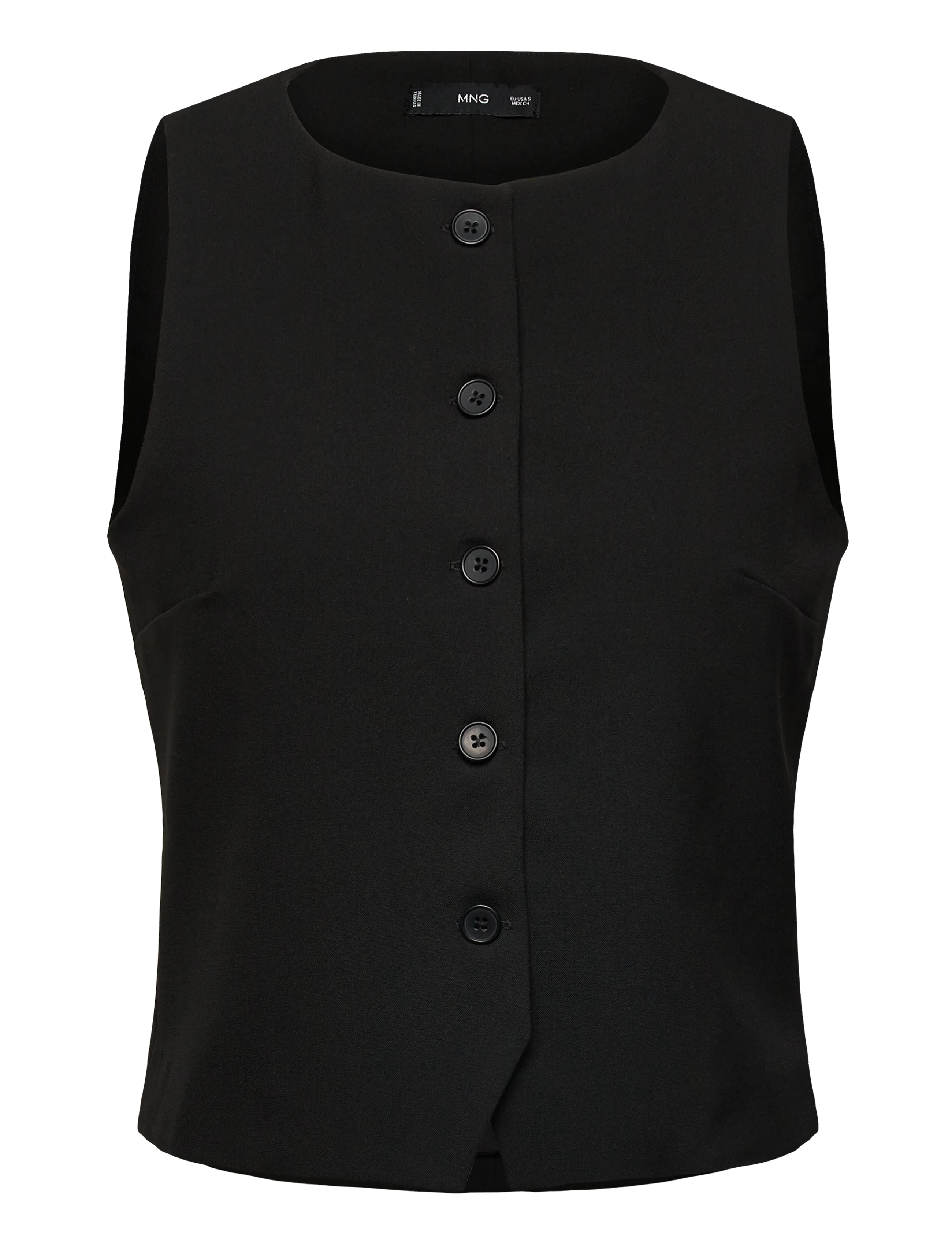 Suit waistcoat with buttons - BLACK