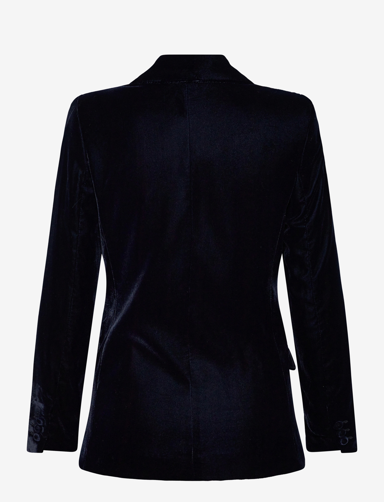 Mango - Double-breasted velvet jacket - dobbeltradede blazere - navy - 1