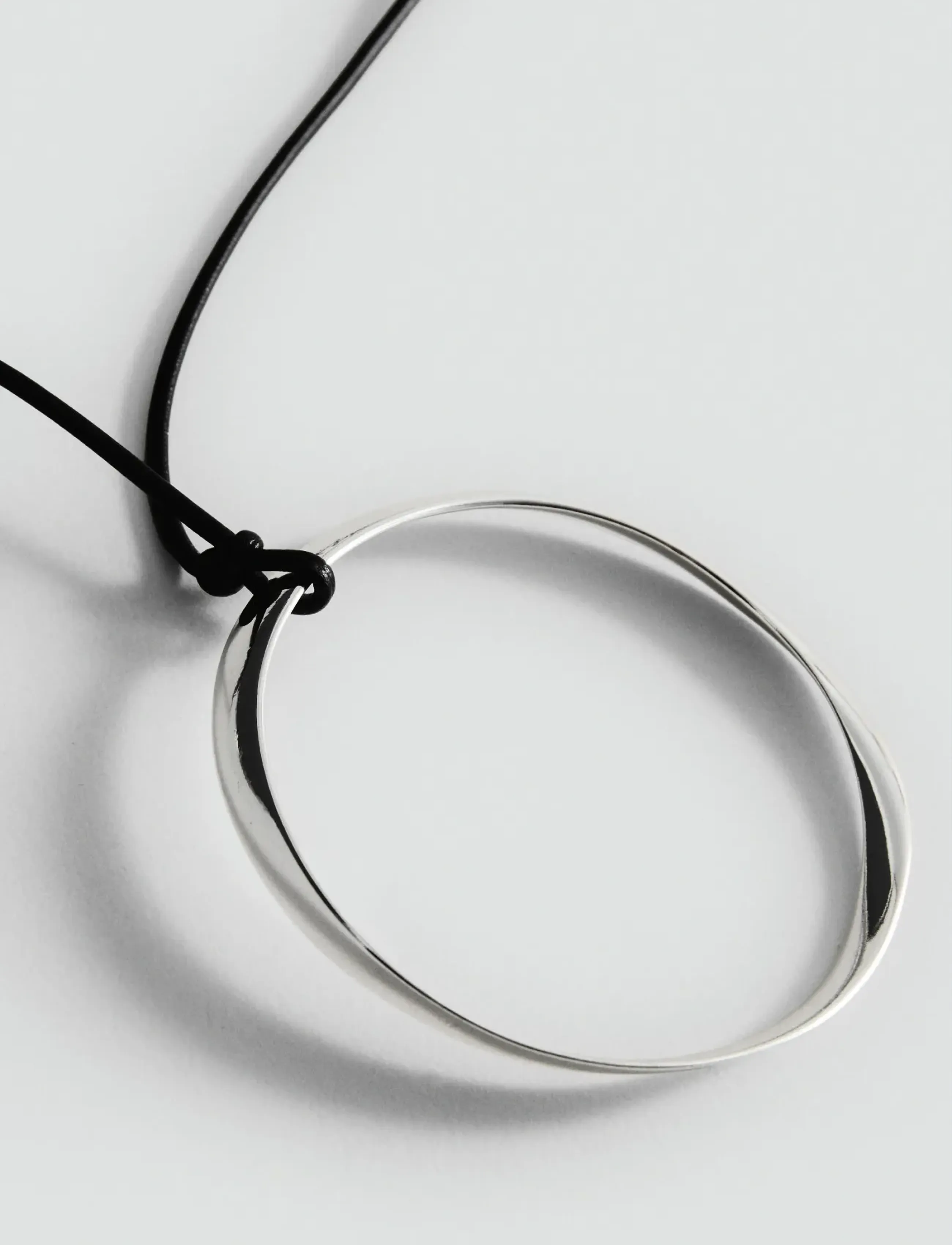 Mango Hoop pendant necklace - Accessoires - SILVER / silver