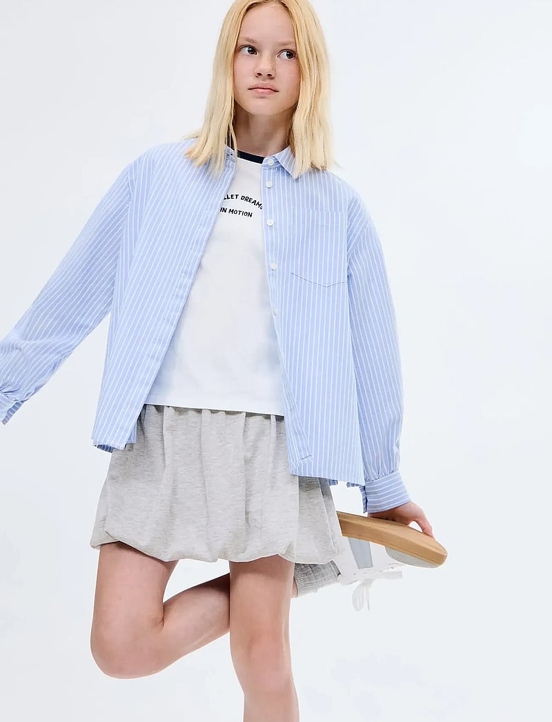 Mango - Puffed cotton skirt - korta kjolar - lt pastel grey - 0