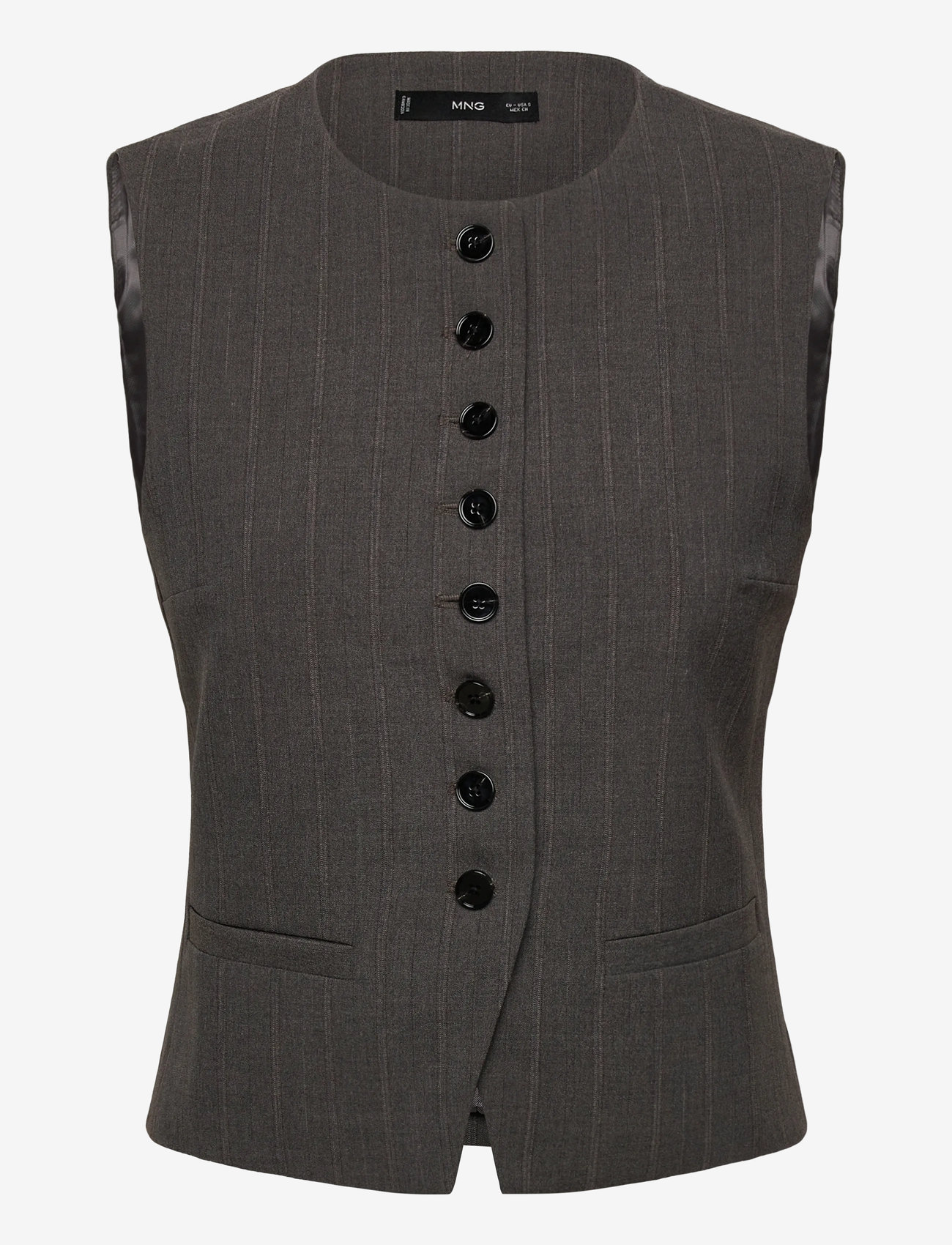 Mango - Suit waistcoat with buttons - gestrickte westen - grey - 0