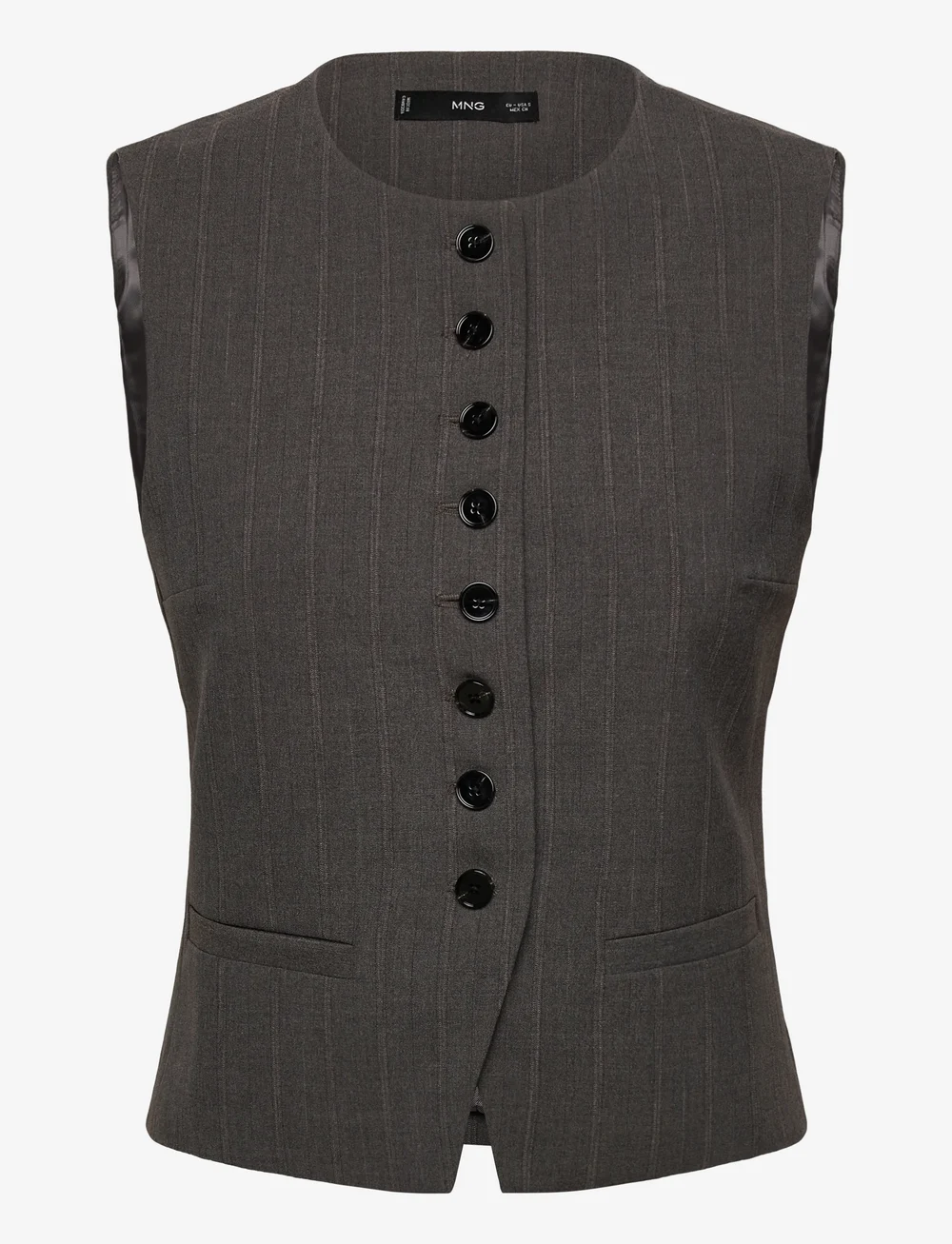 Mango - Suit waistcoat with buttons - strikveste - grey - 0