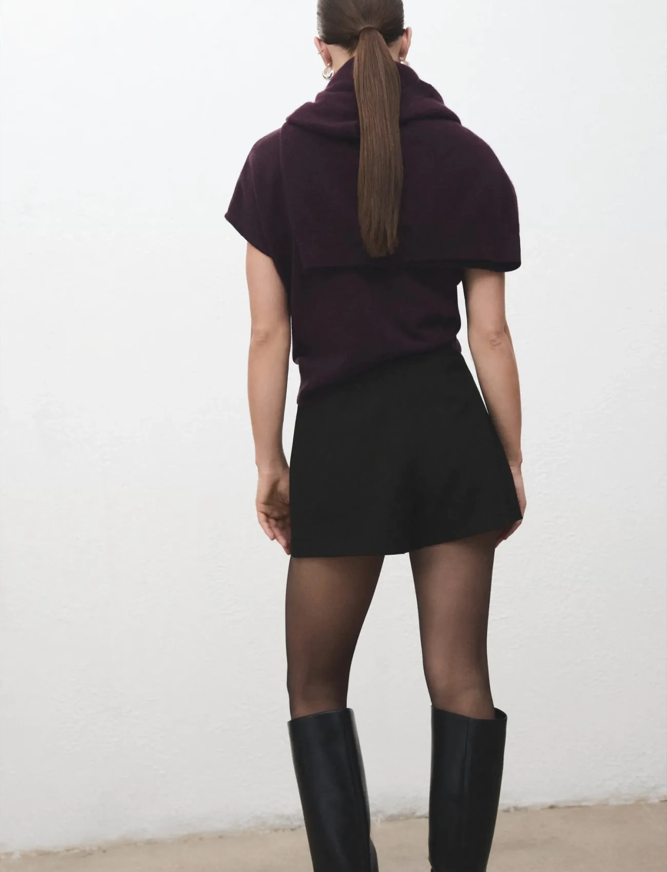Mango - Wrapped skort - zemākās cenas - black - 3