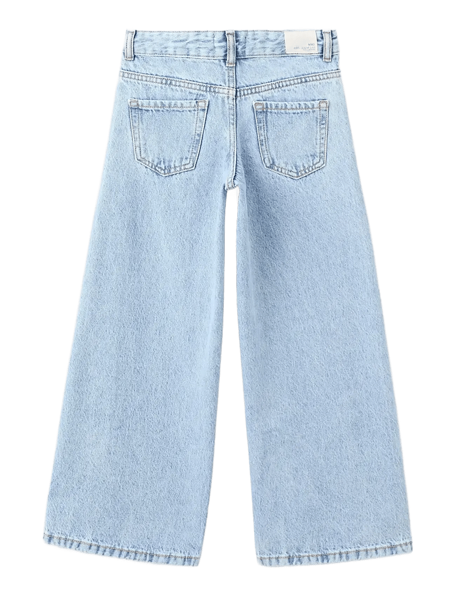 Mango - Wide leg studded jeans - brede jeans - open blue - 2
