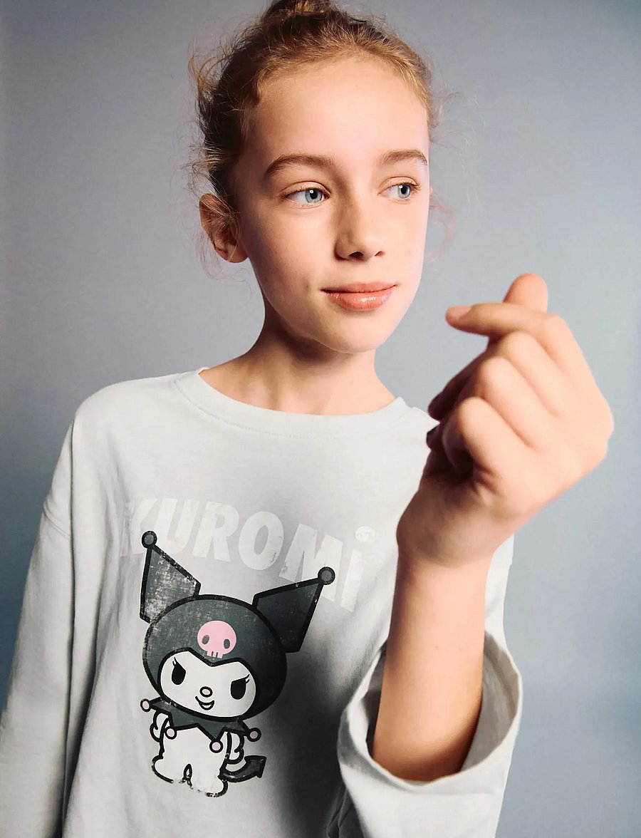 Mango - Kuromi t-shirt - sweatshirts - grey - 0