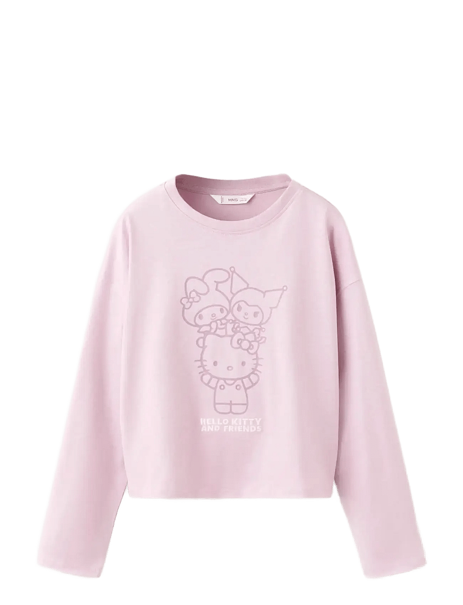 Mango - Hello Kitty t-shirt - långärmade t-shirts - pink - 1