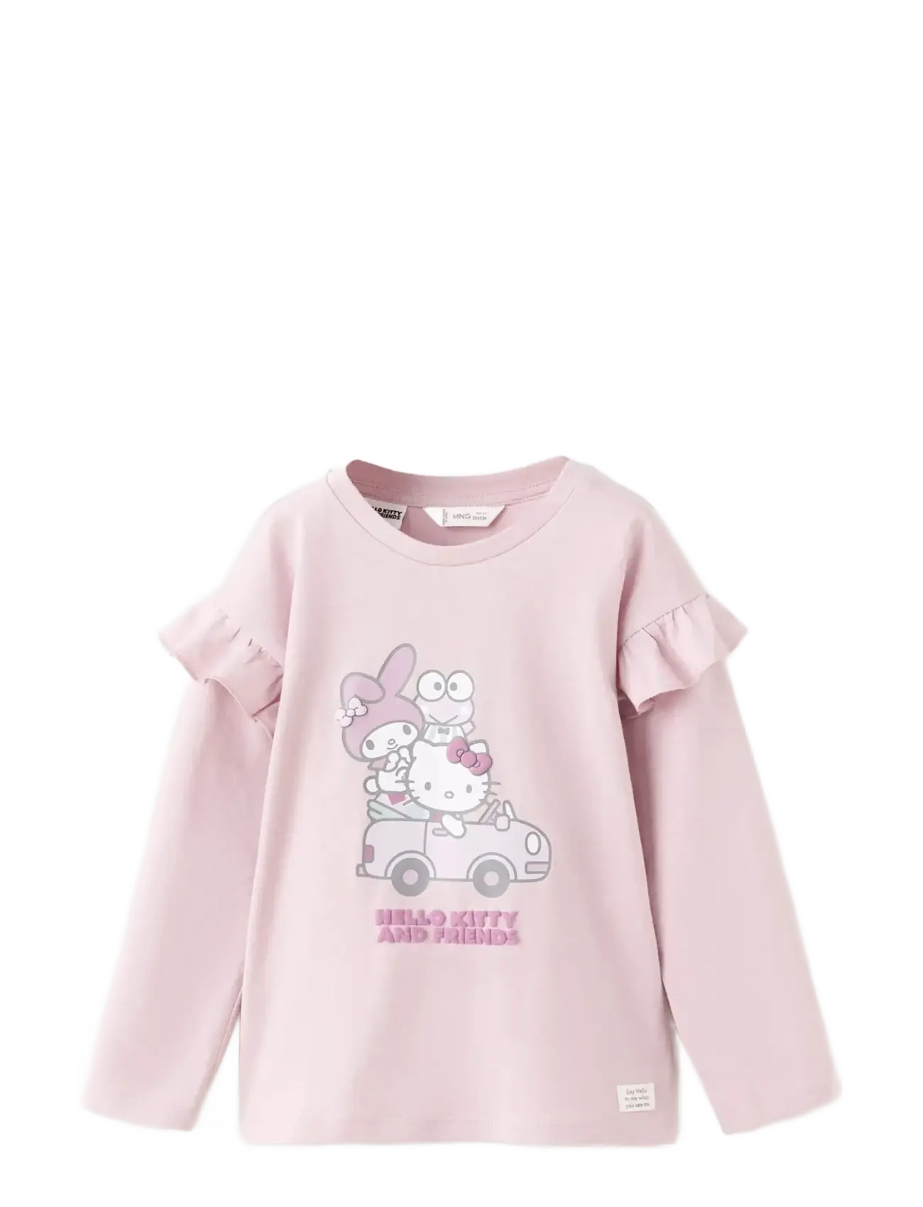 Mango Hello Kitty ruffled t-shirt - Kläder - PINK / pink/rose