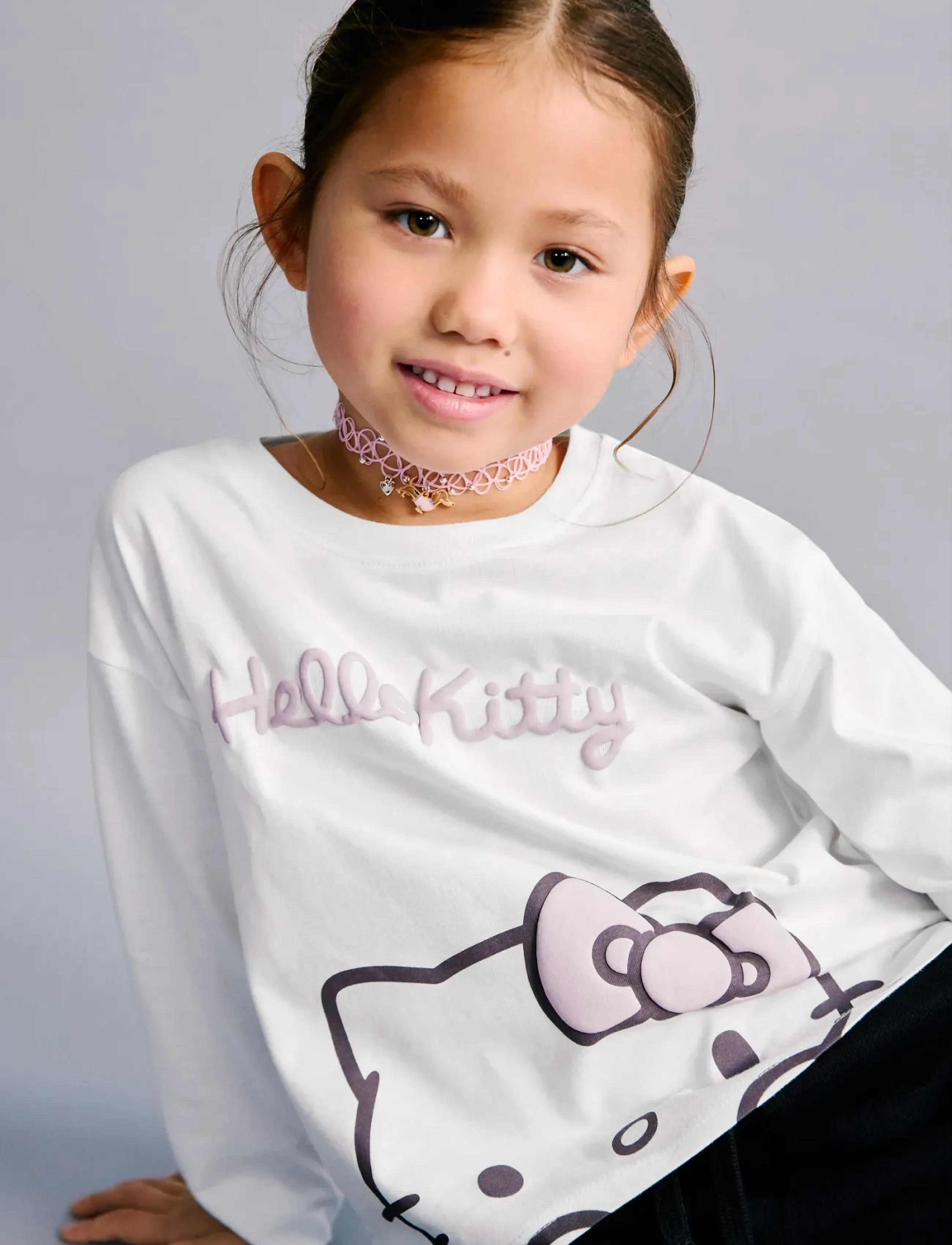 Mango Hello Kitty T-Shirt, 5-6, T-shirts, Creme - Long-sleeved Kinder