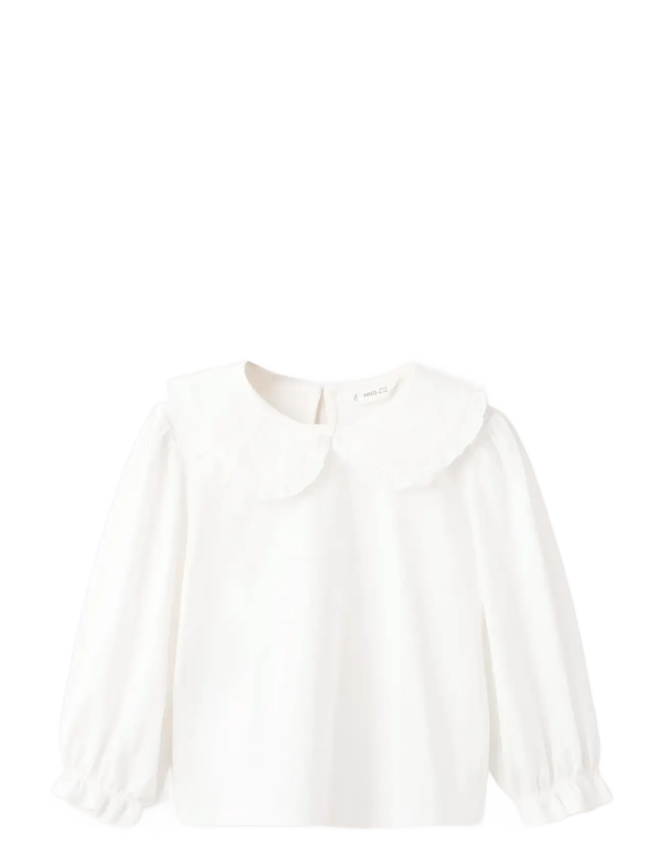 Mango Embroidered cotton T-shirt - Kläder - NATURAL WHITE / white