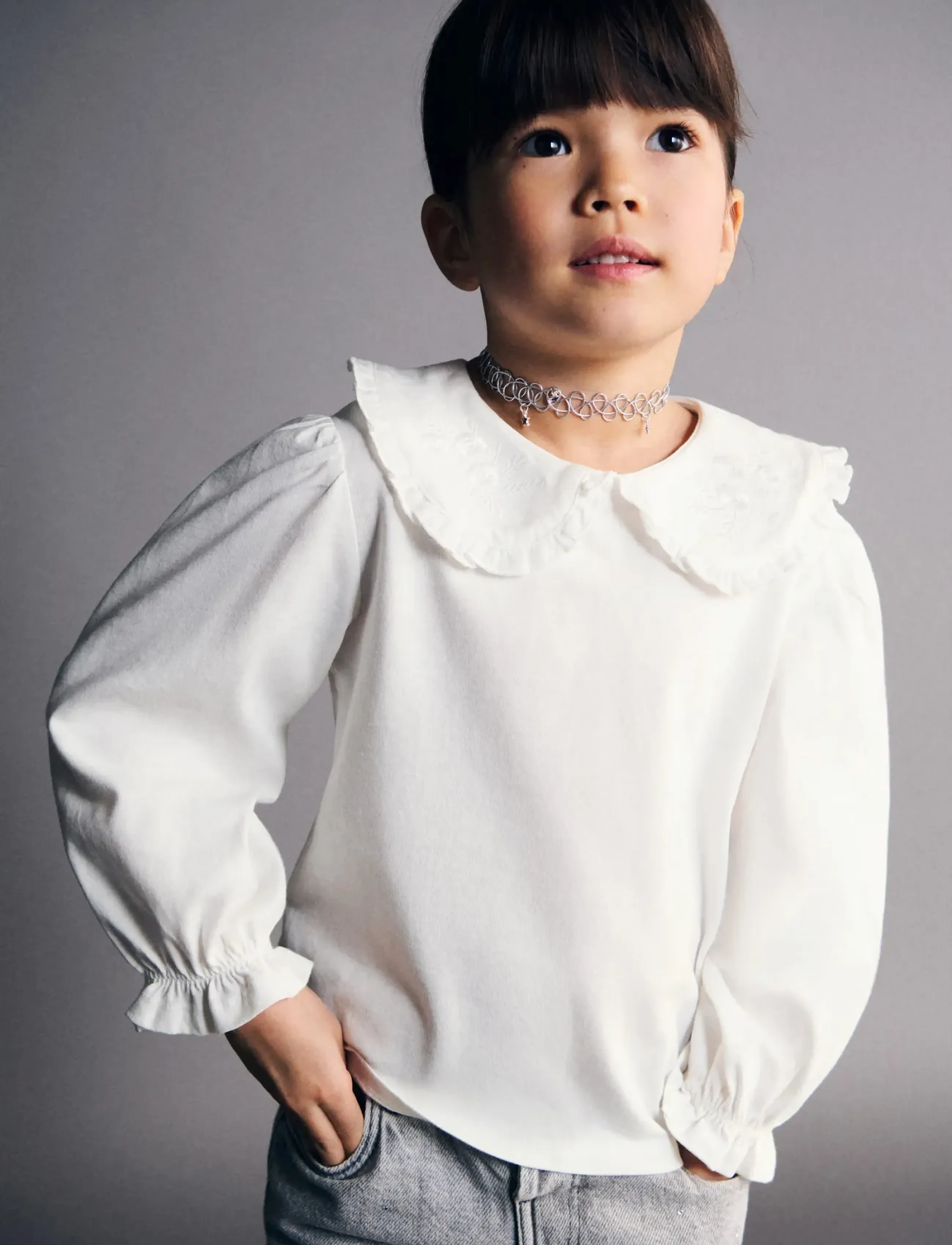 Mango Embroidered cotton T-shirt - Mango - NATURAL WHITE / white