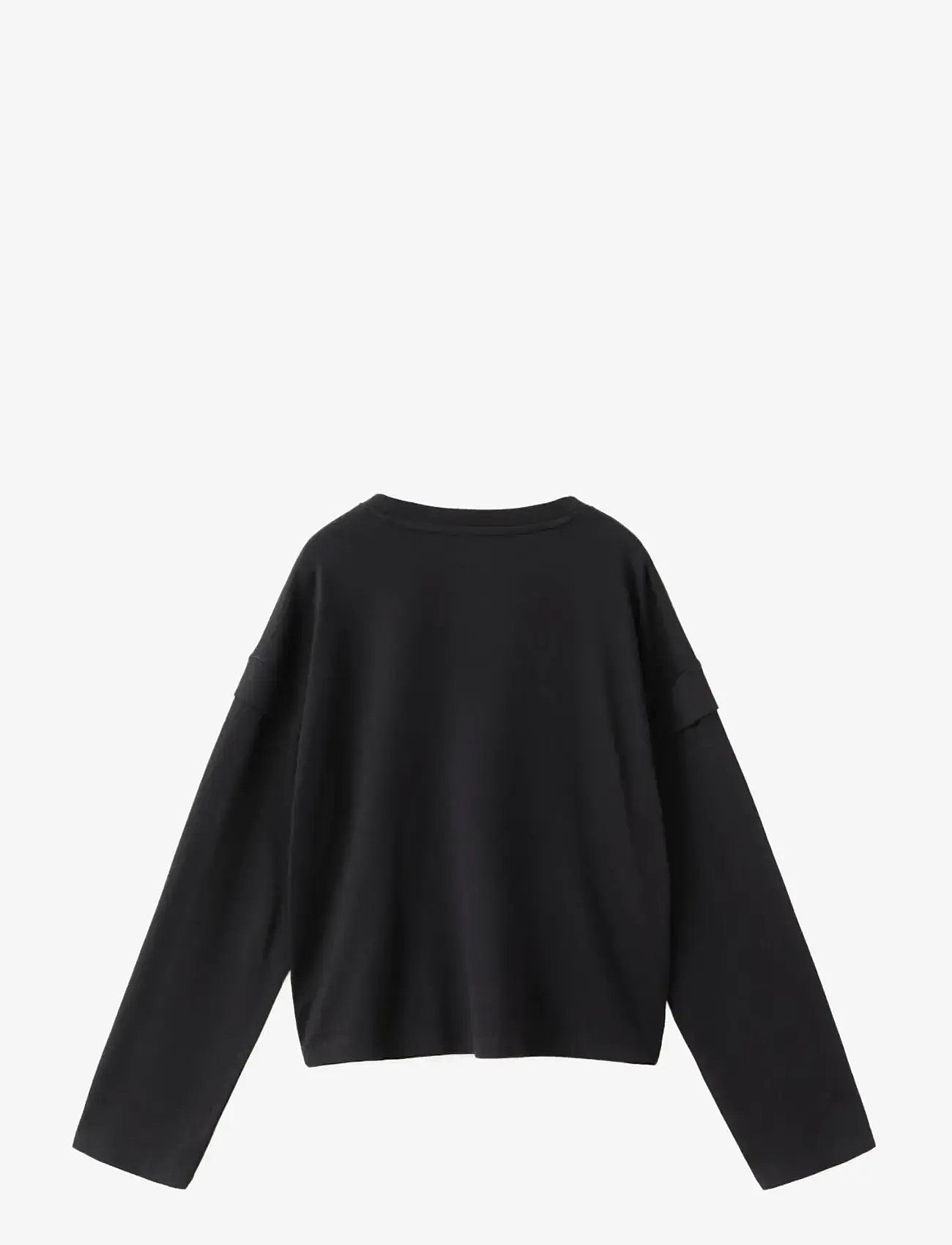 Mango - Sleeve detail t-shirt - toppar & t-shirts - black - 1