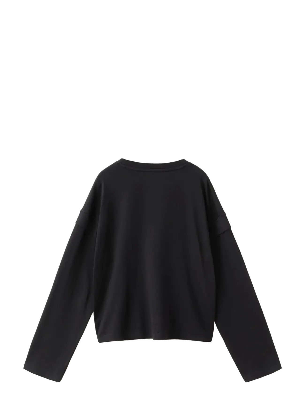 Mango - Sleeve detail t-shirt - langærmede t-shirts - black - 1