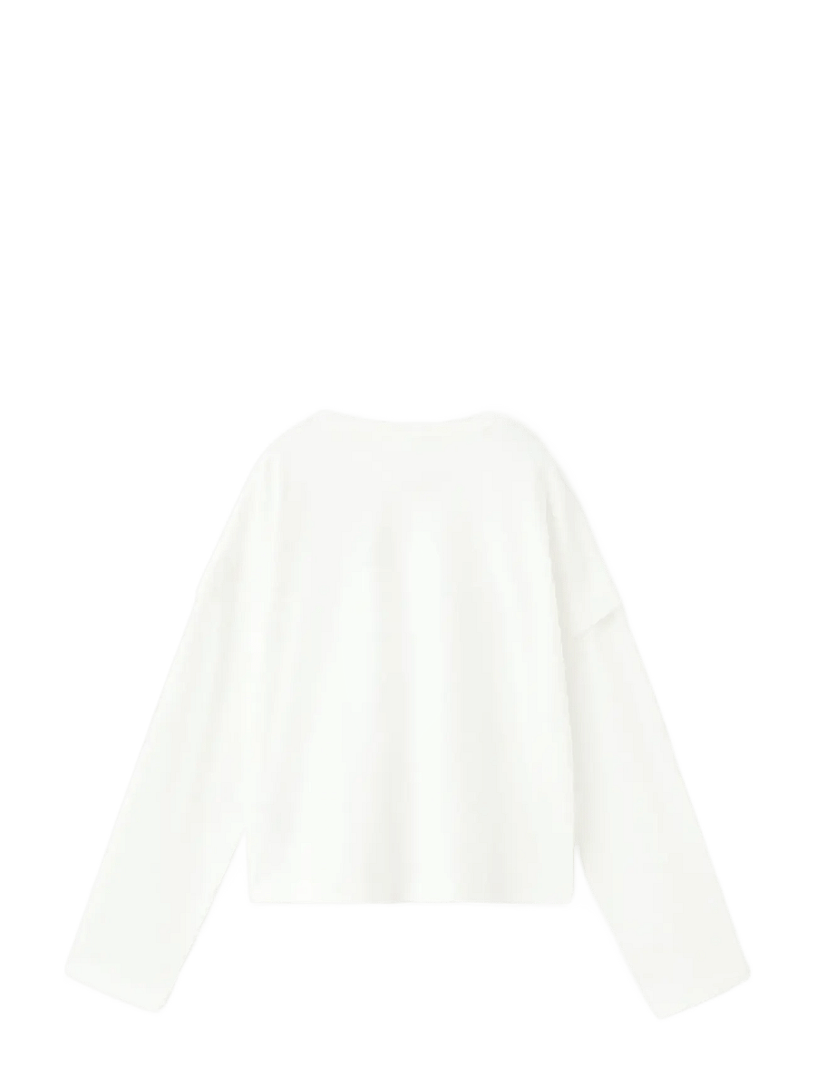 Mango - Sleeve detail t-shirt - langærmede t-shirts - natural white - 2