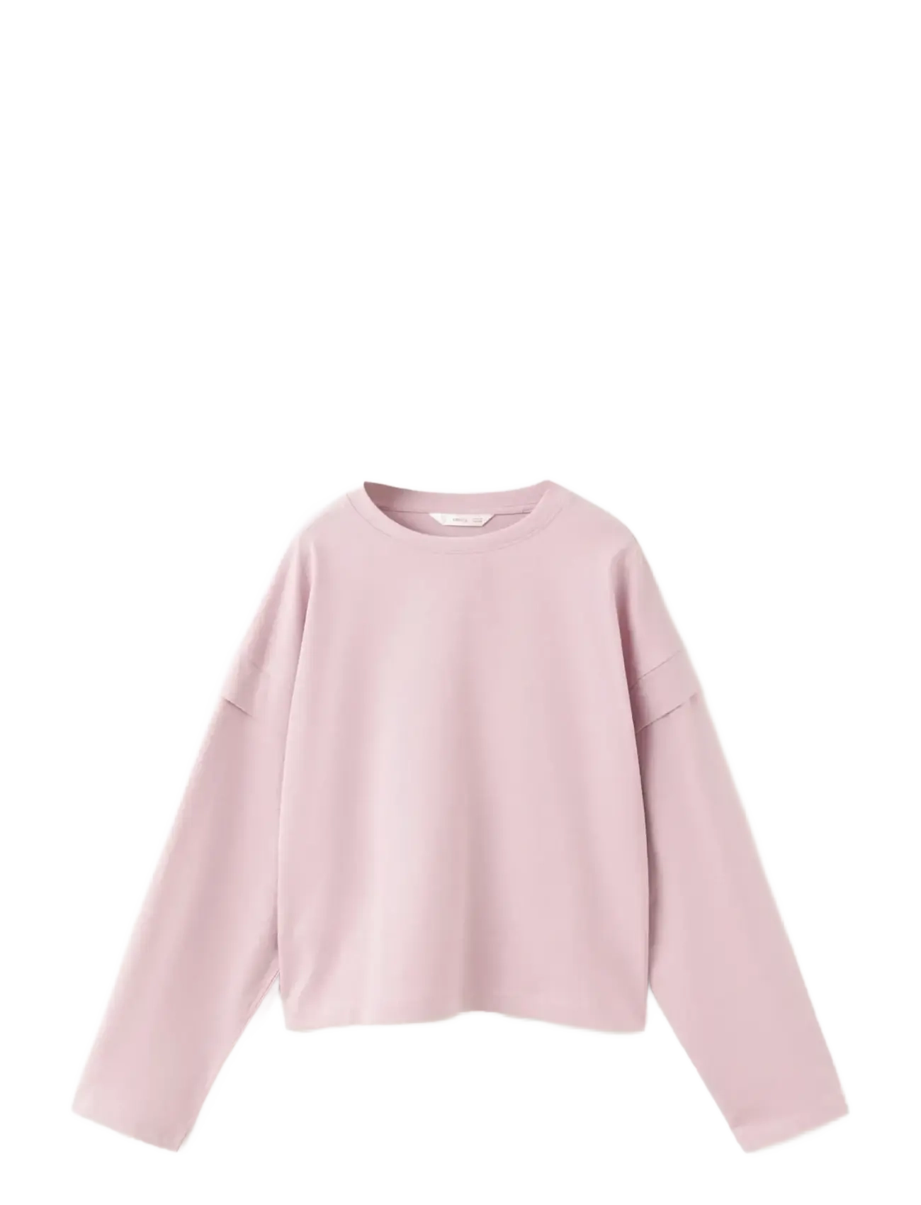 Mango Sleeve detail t-shirt - Back to school - PINK / pink/rose