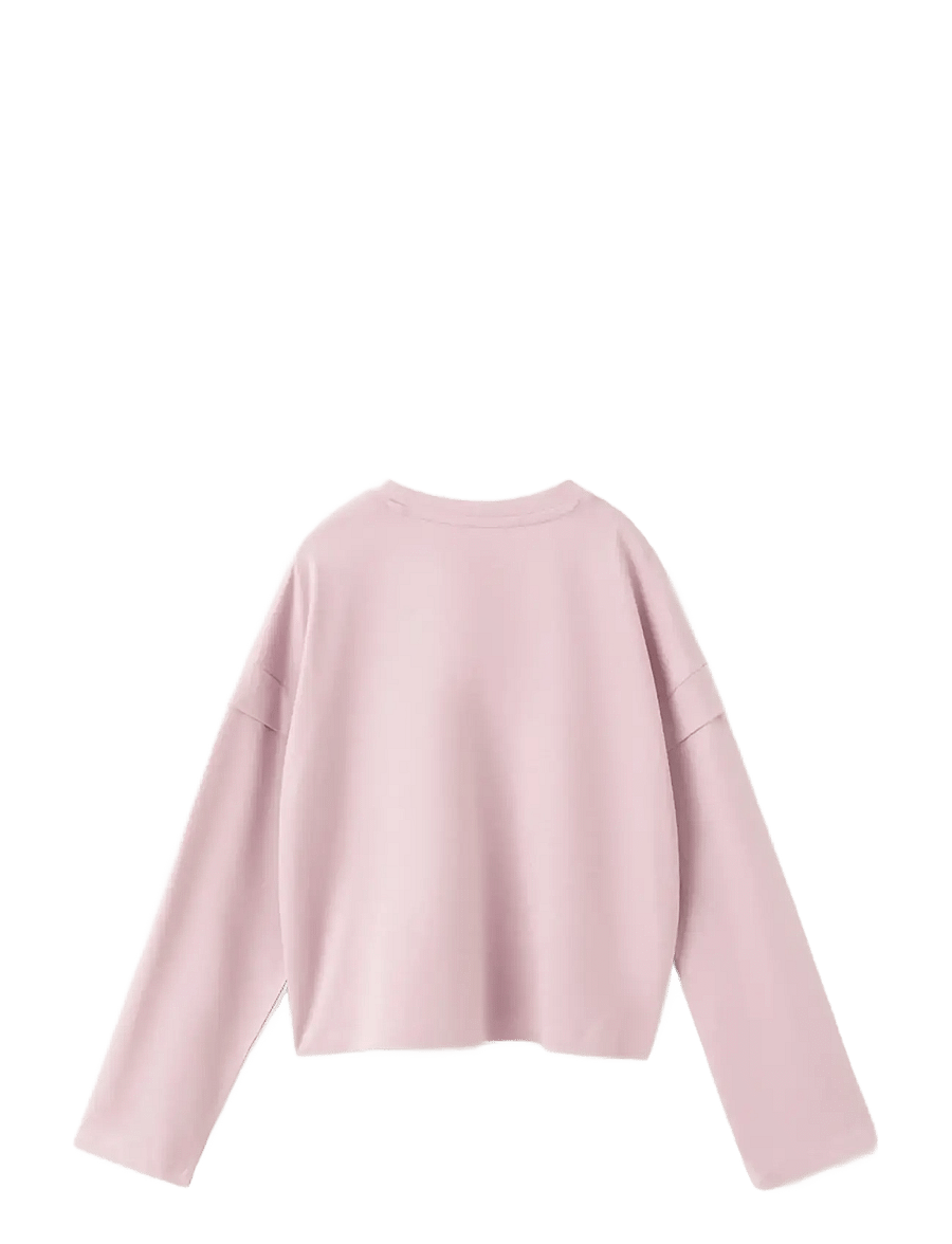 Mango - Sleeve detail t-shirt - langärmelig - pink - 2