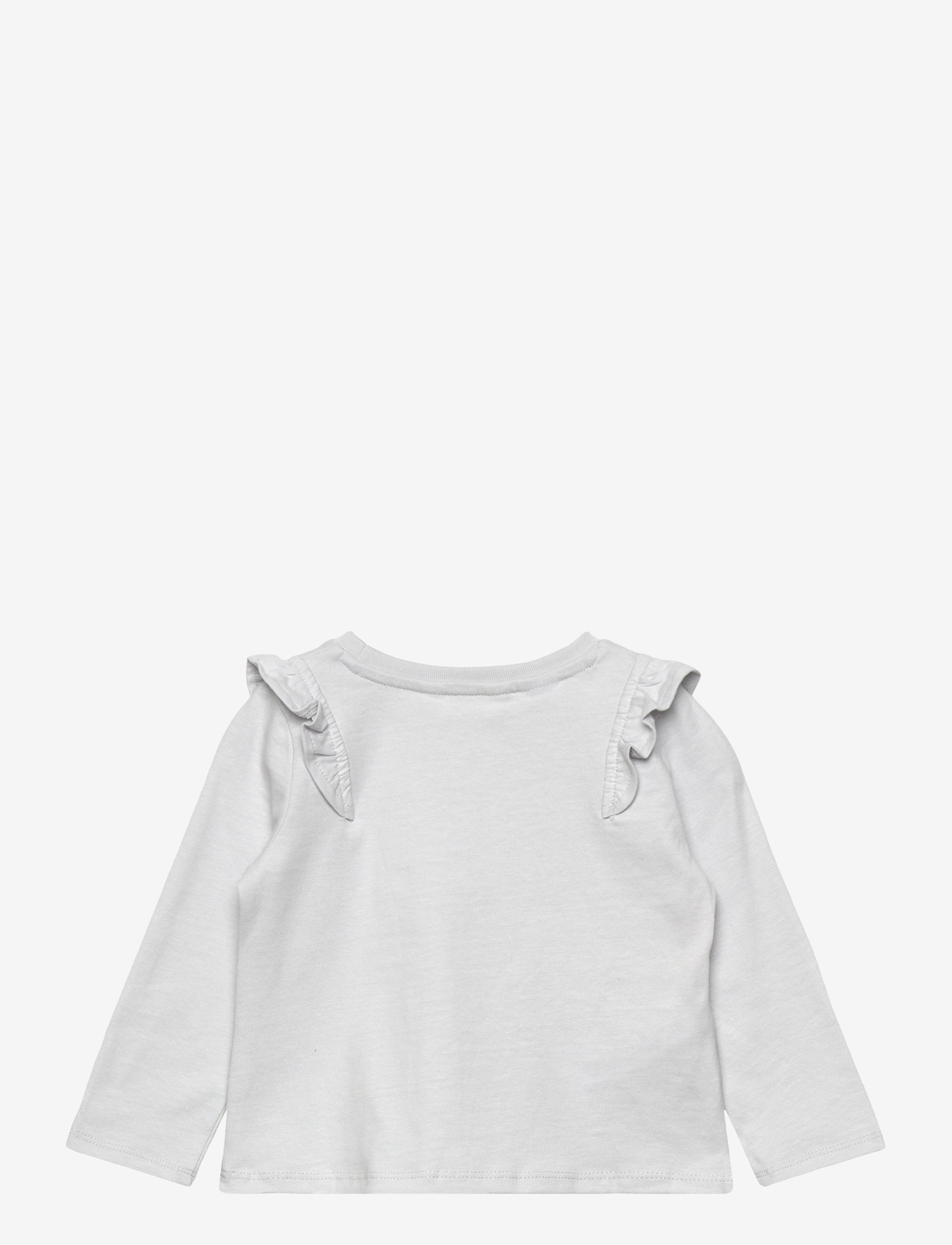 Mango - Frills cotton t-shirt - langærmede t-shirts - lt-pastel blue - 2
