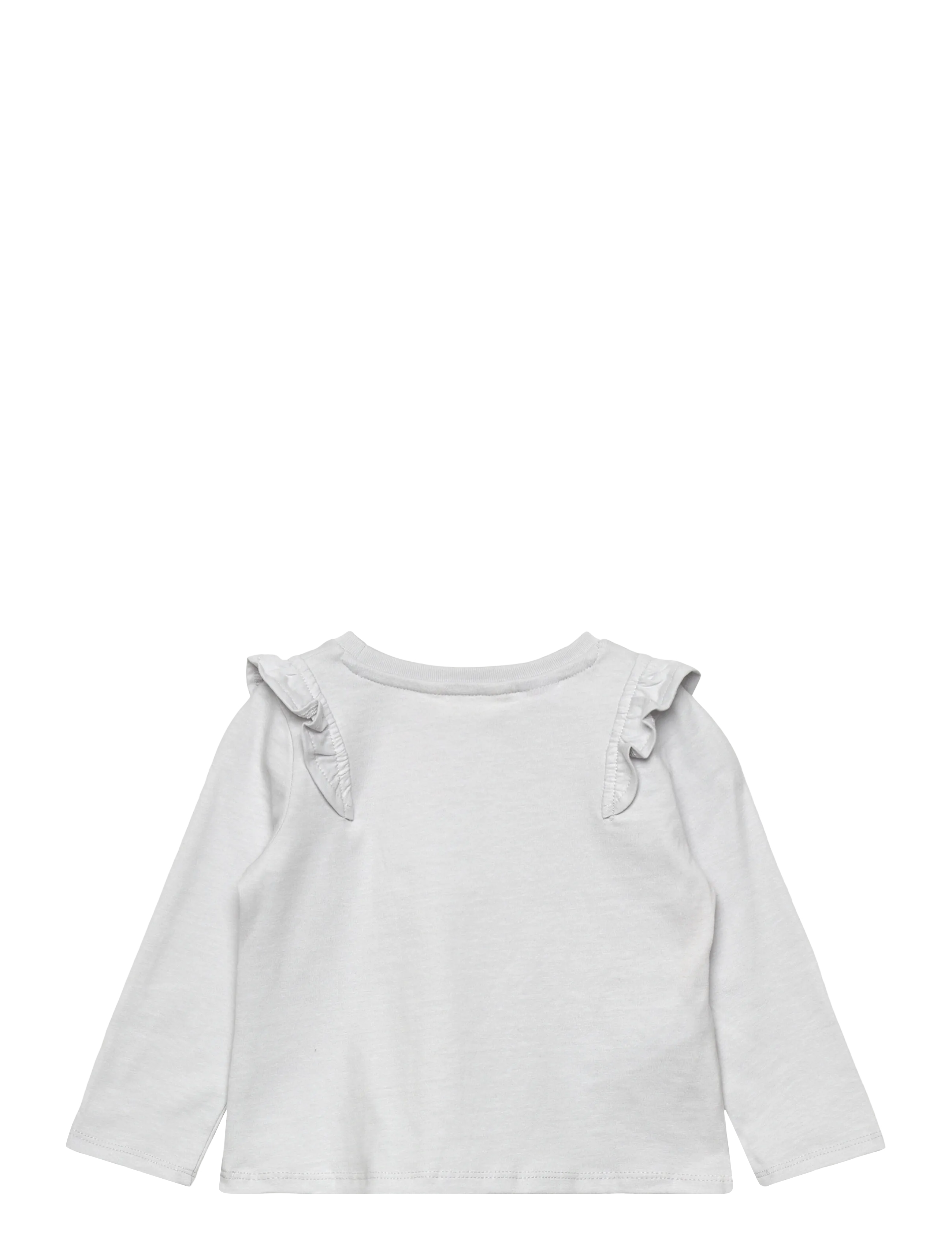 Mango - Frills cotton t-shirt - langærmede t-shirts - lt-pastel blue - 2