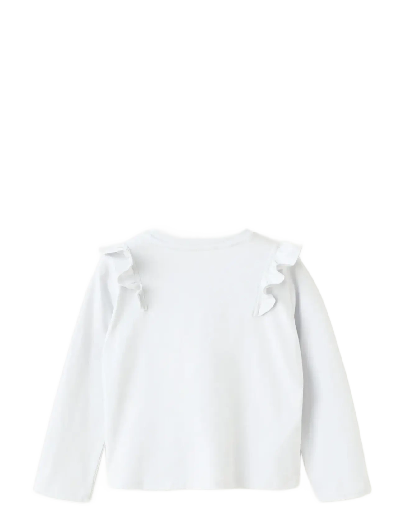 Mango - Frills cotton t-shirt - langærmede t-shirts - lt-pastel blue - 3
