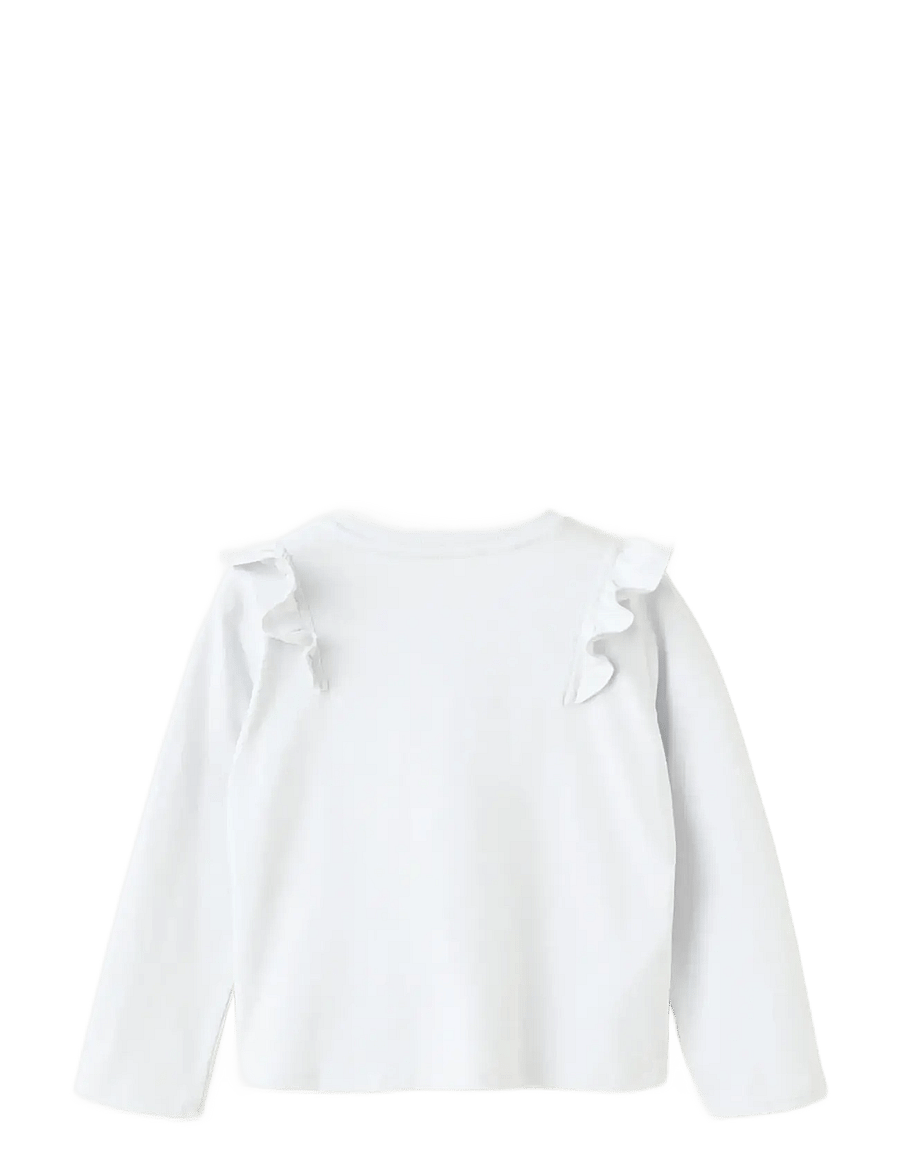 Mango - Frills cotton t-shirt - långärmade t-shirts - lt-pastel blue - 3