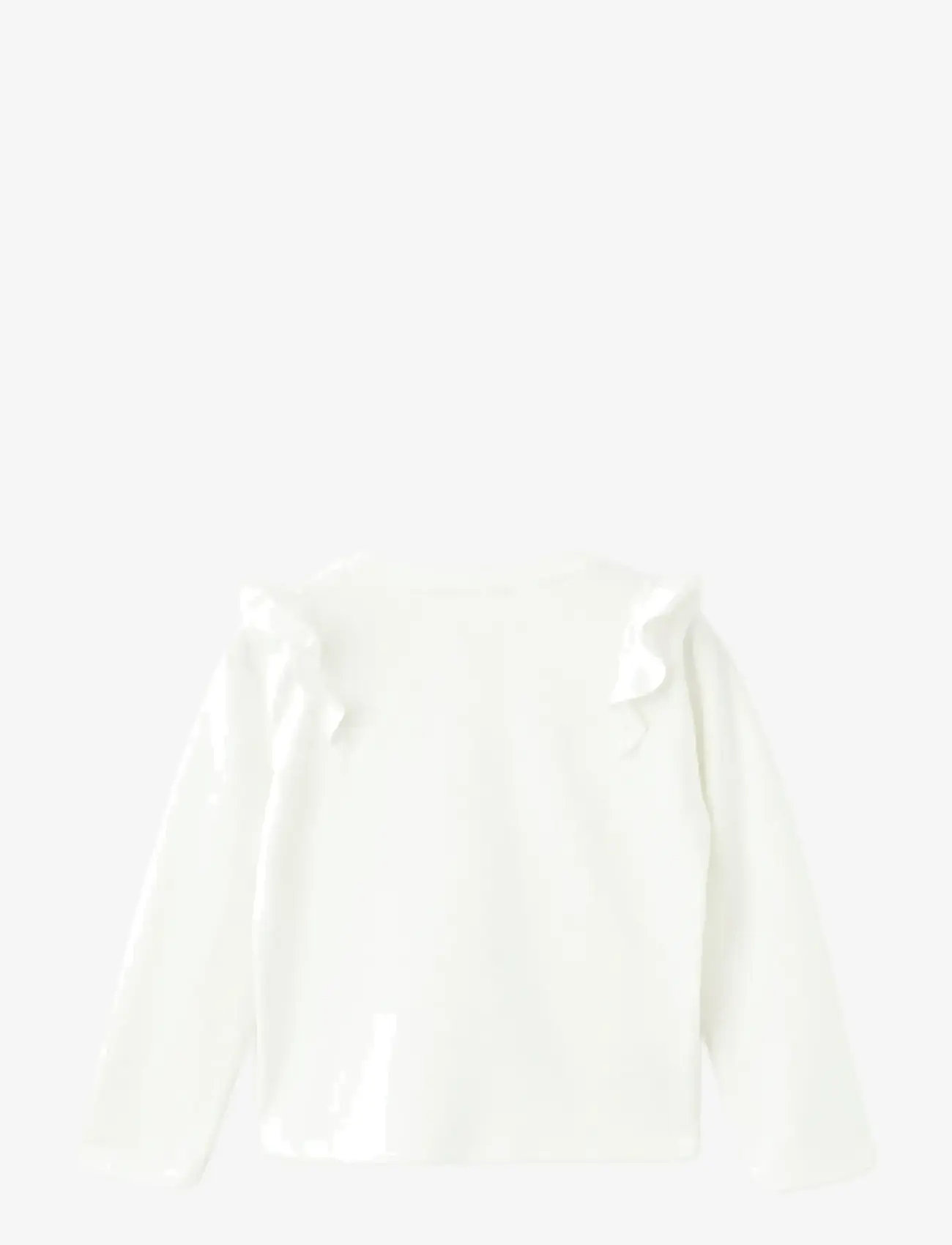 Mango - Frills cotton t-shirt - langærmede t-shirts - natural white - 2