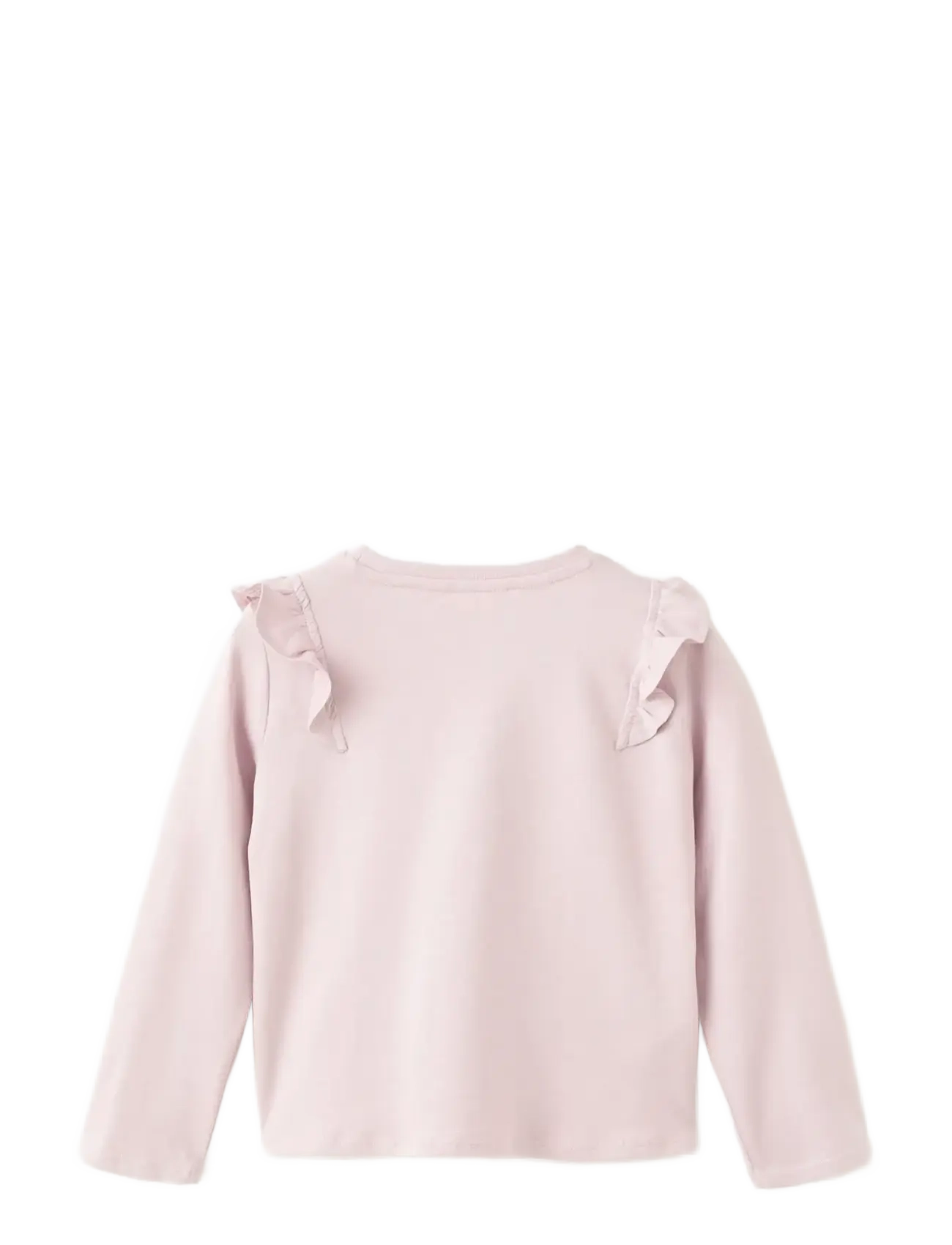 Mango - Frills cotton t-shirt - pitkähihaiset t-paidat - pink - 2