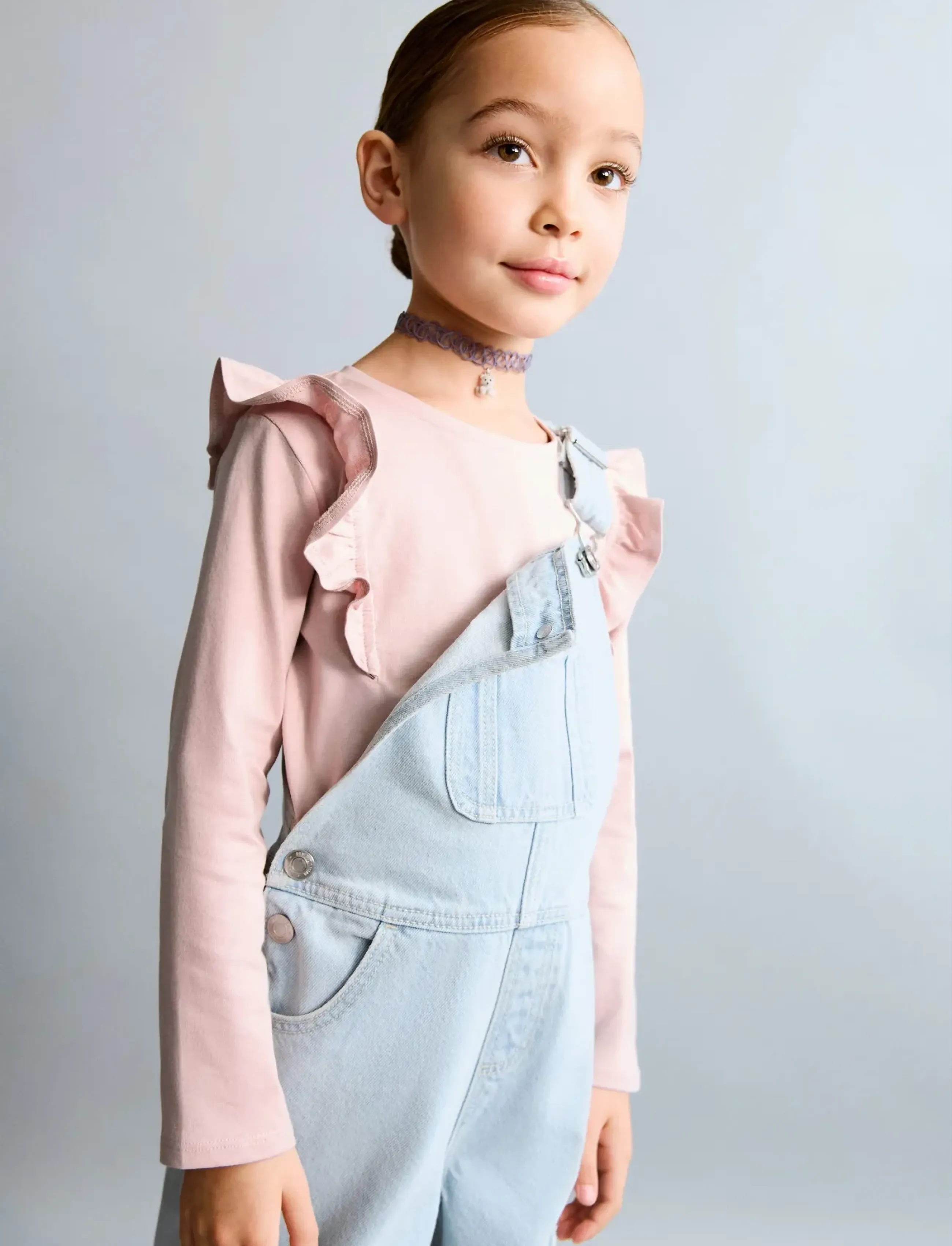 Mango Frills cotton t-shirt - Mango - PINK / pink/rose