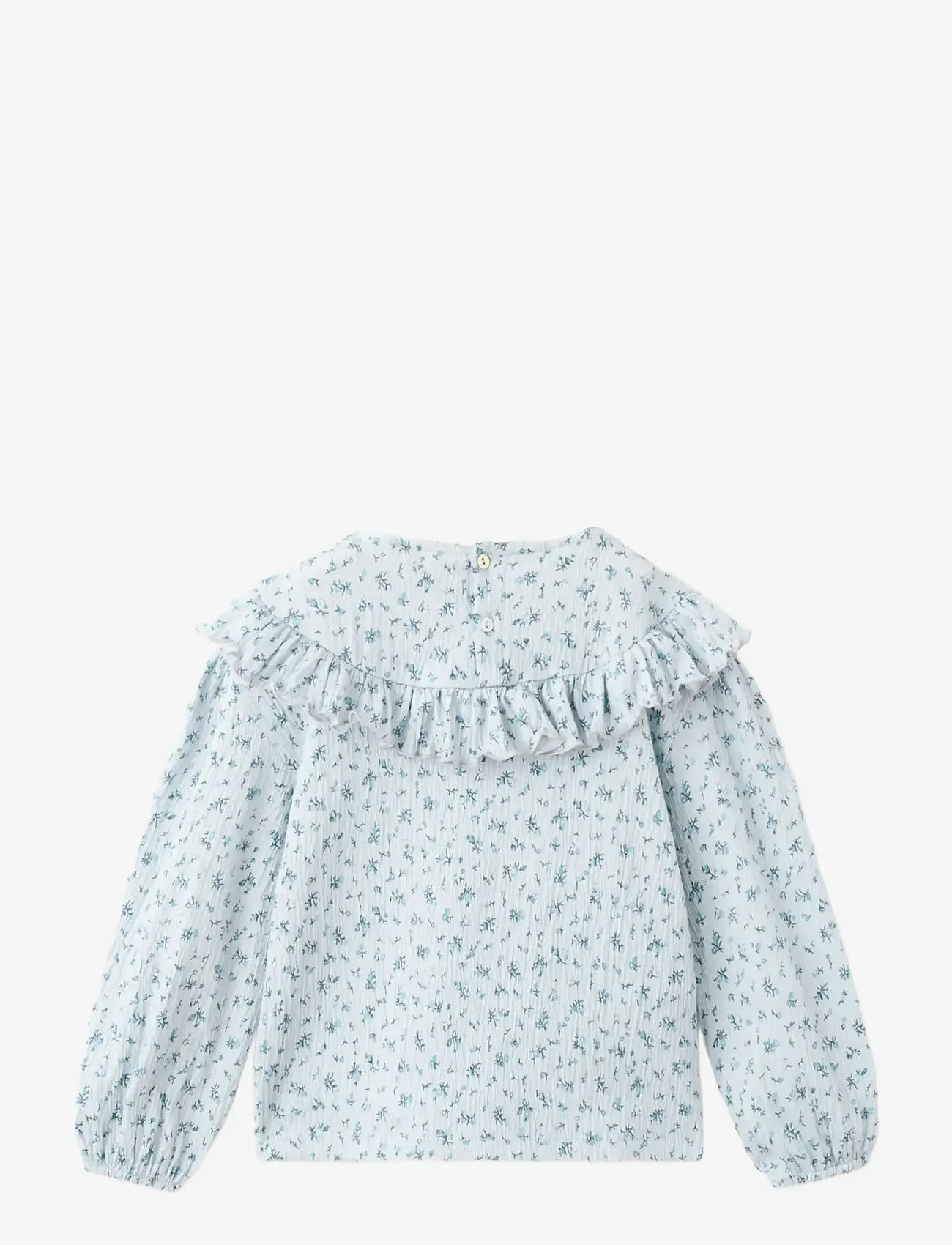 Mango - Floral print T-shirt - blouses & tunics - lt pastel grey - 2
