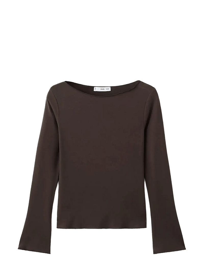 Mango - Boat neck t-shirt - pullover - brown - 1