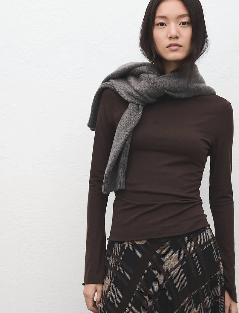 Mango - Boat neck t-shirt - pullover - brown - 0