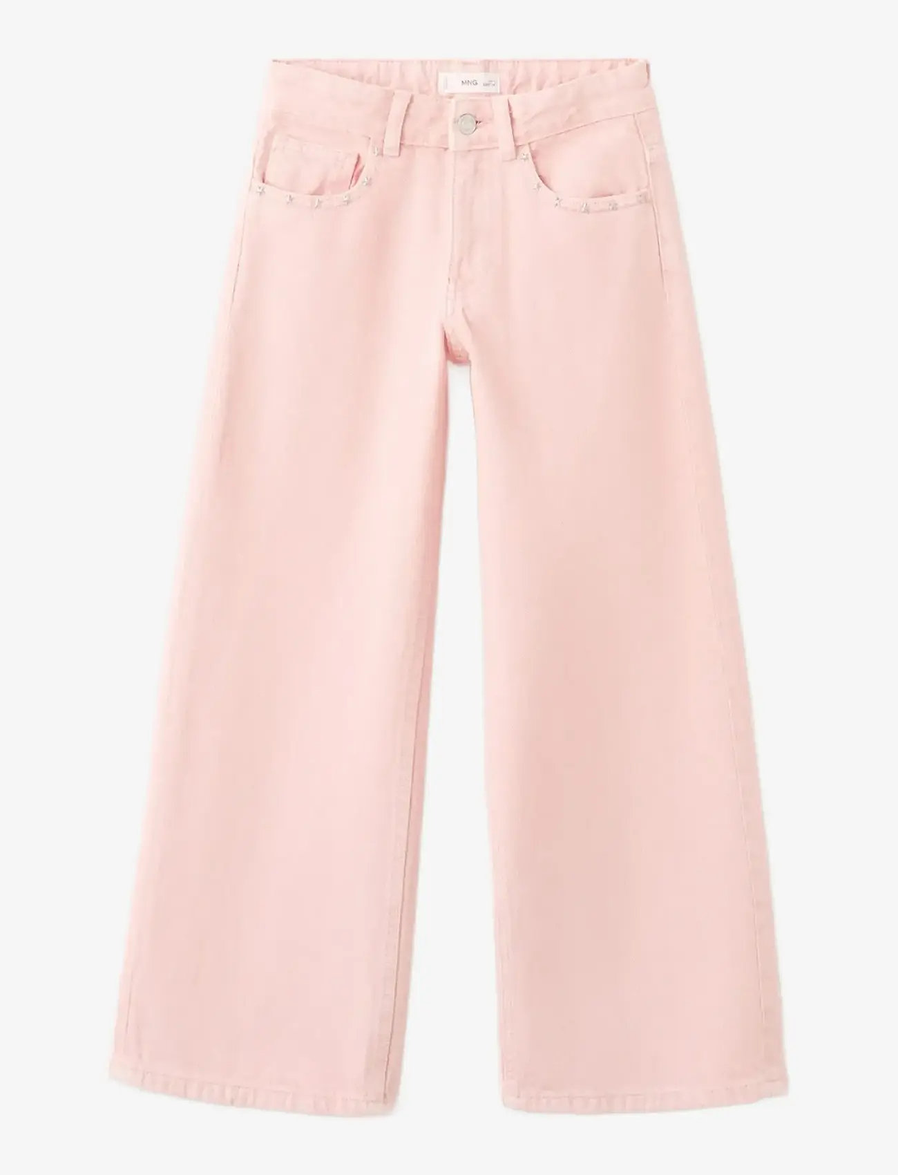Mango - Studded star jeans - brede jeans - pink - 1