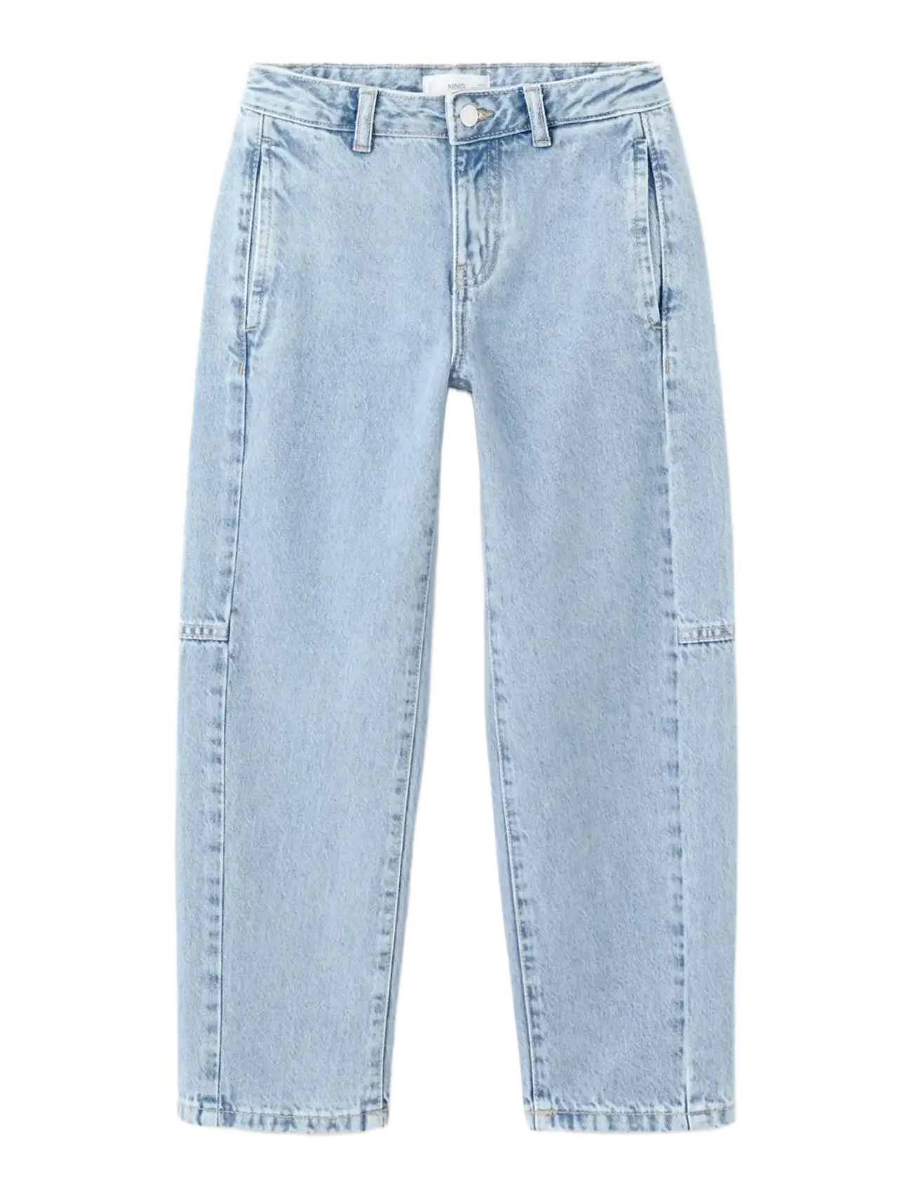 Mango Balloon Jeans, Børn, Højtaljede Ballon Jeans, Blå, Str: 140