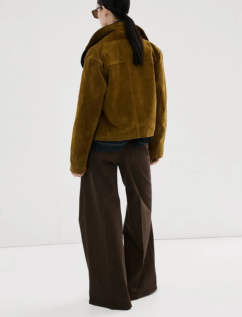 Mango - High-waisted wideleg jeans - brede jeans - dark brown - 2