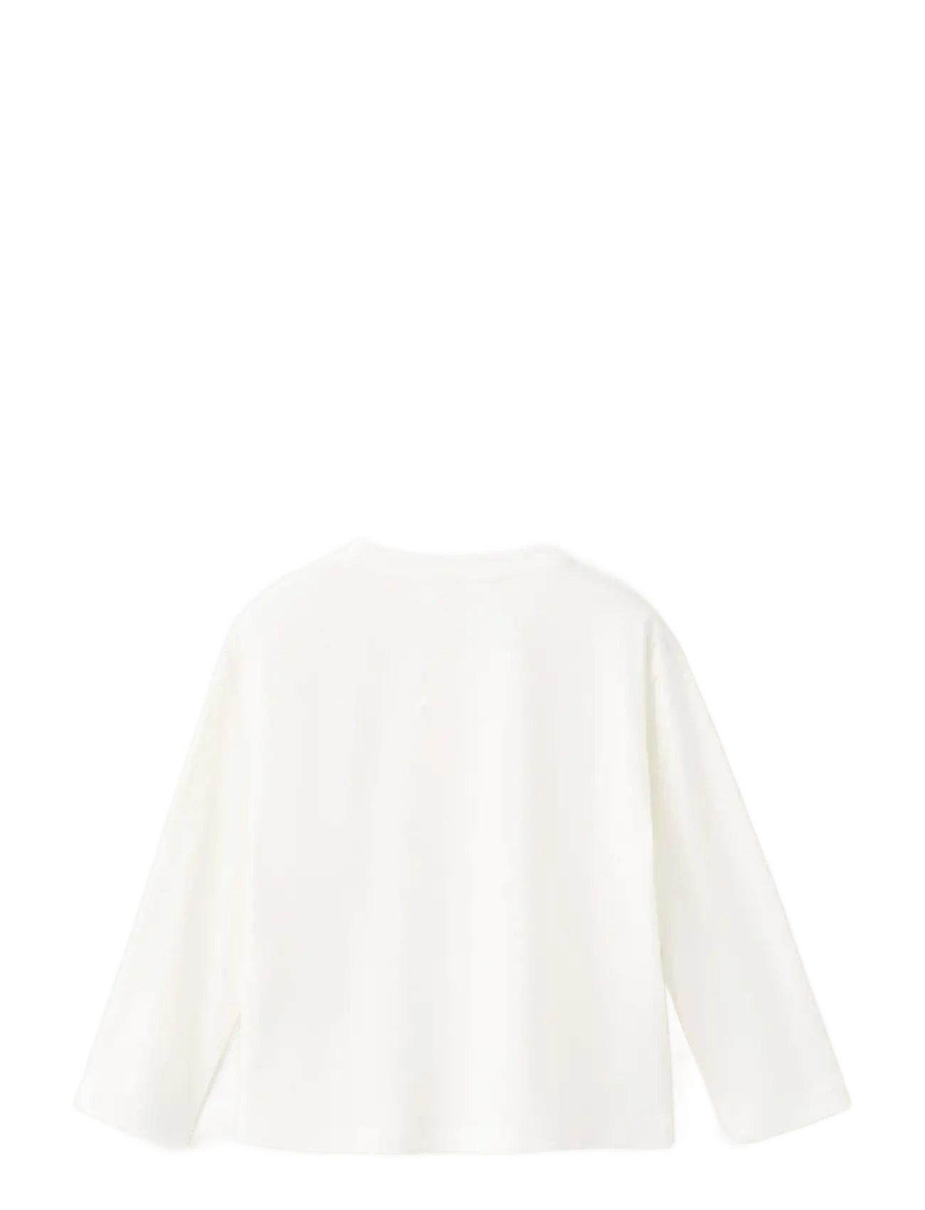 Mango - 100% cotton printed t-shirt - langärmelige - natural white - 1