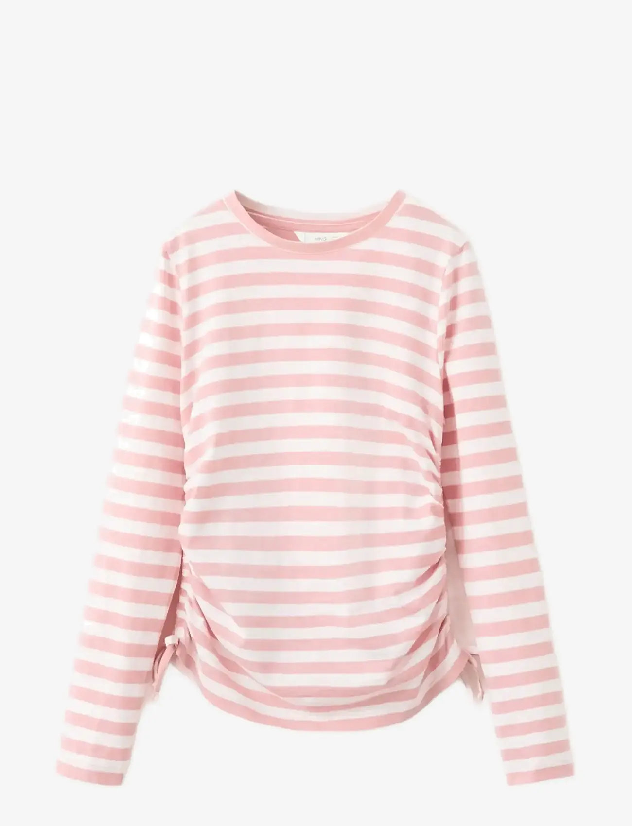 Mango - Long-sleeved t-shirt with ruffles - langærmede t-shirts - pink - 1