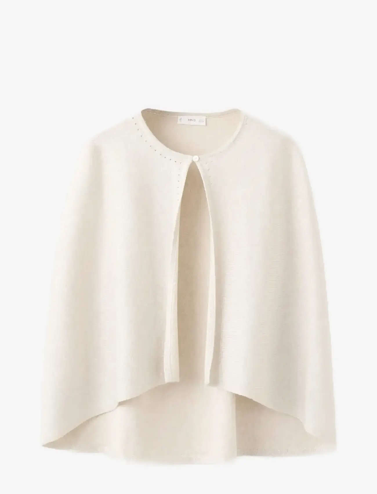 Mango - Lurex knitted cape - cardigans - lt pastel brown - 0