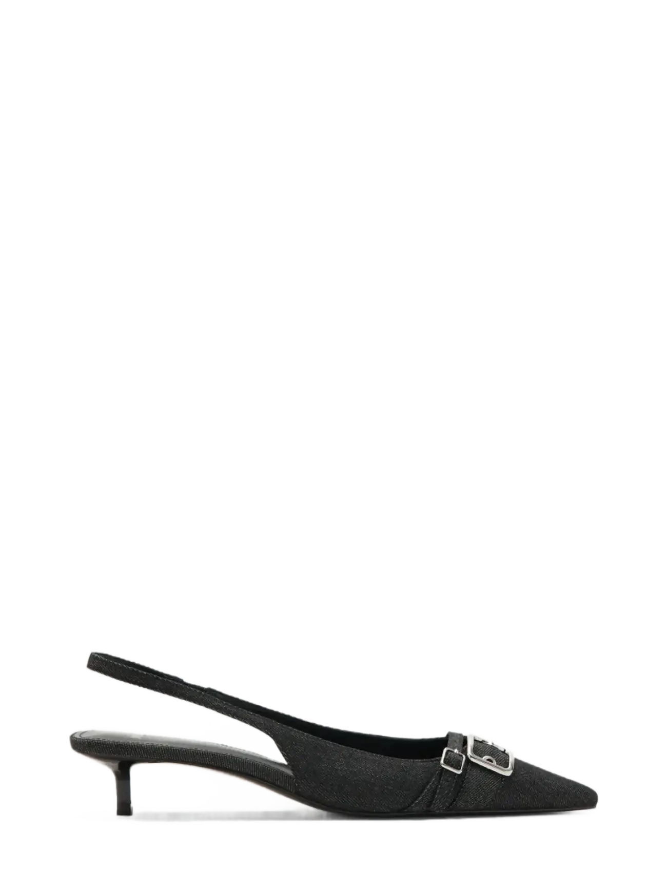 Mango Slingback denim shoes with buckle - Schuhe - NAVY / navy