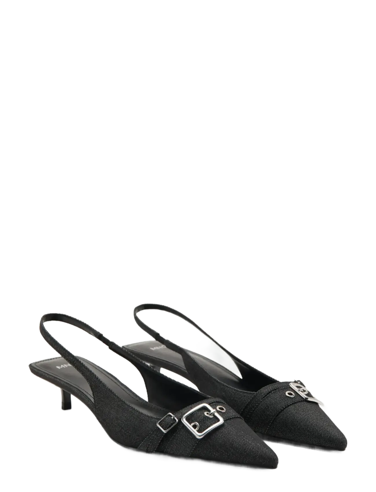 Mango - Slingback denim shoes with buckle - högklackade slingbacks - navy - 1