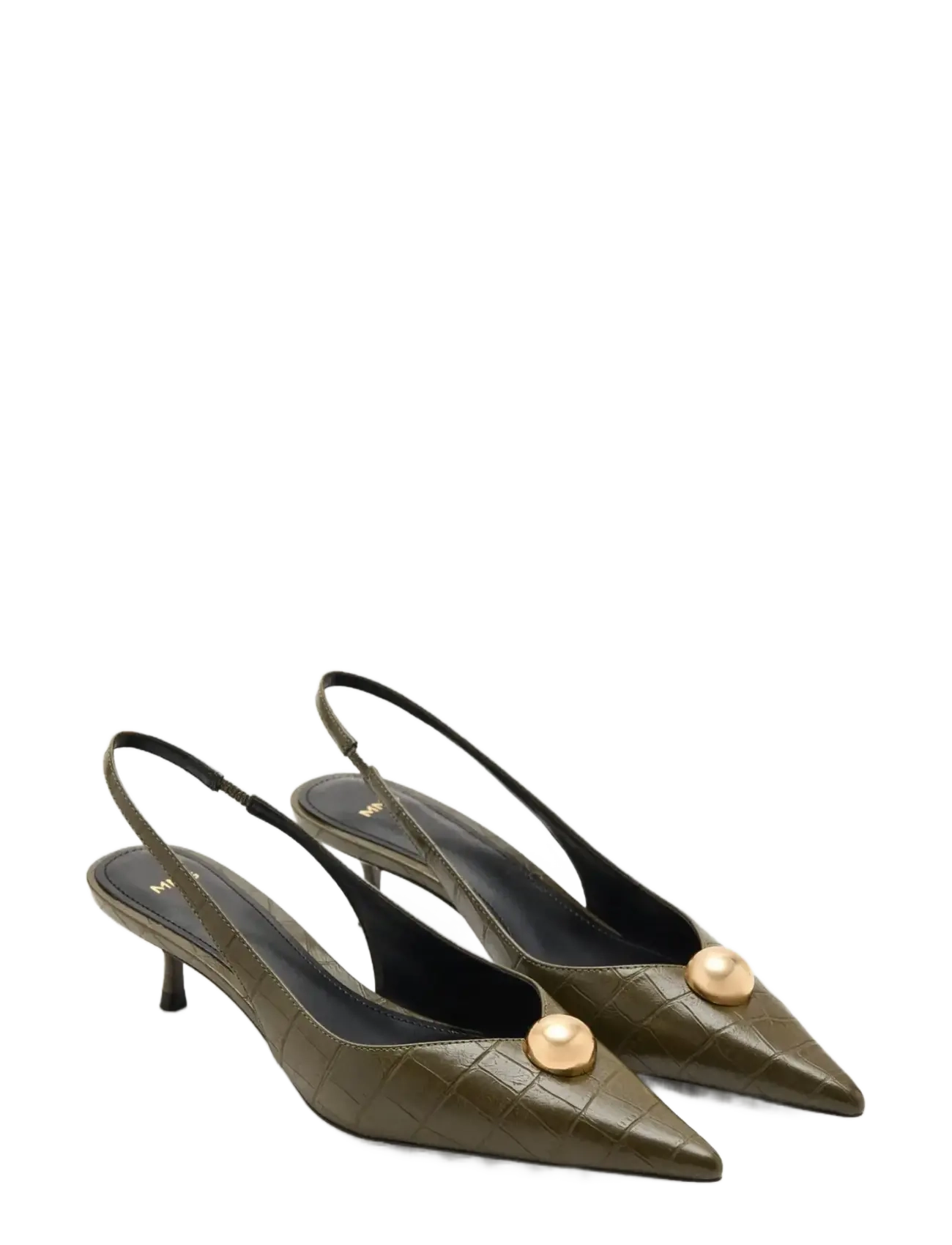 Croc-Effect Heeled Shoes 2