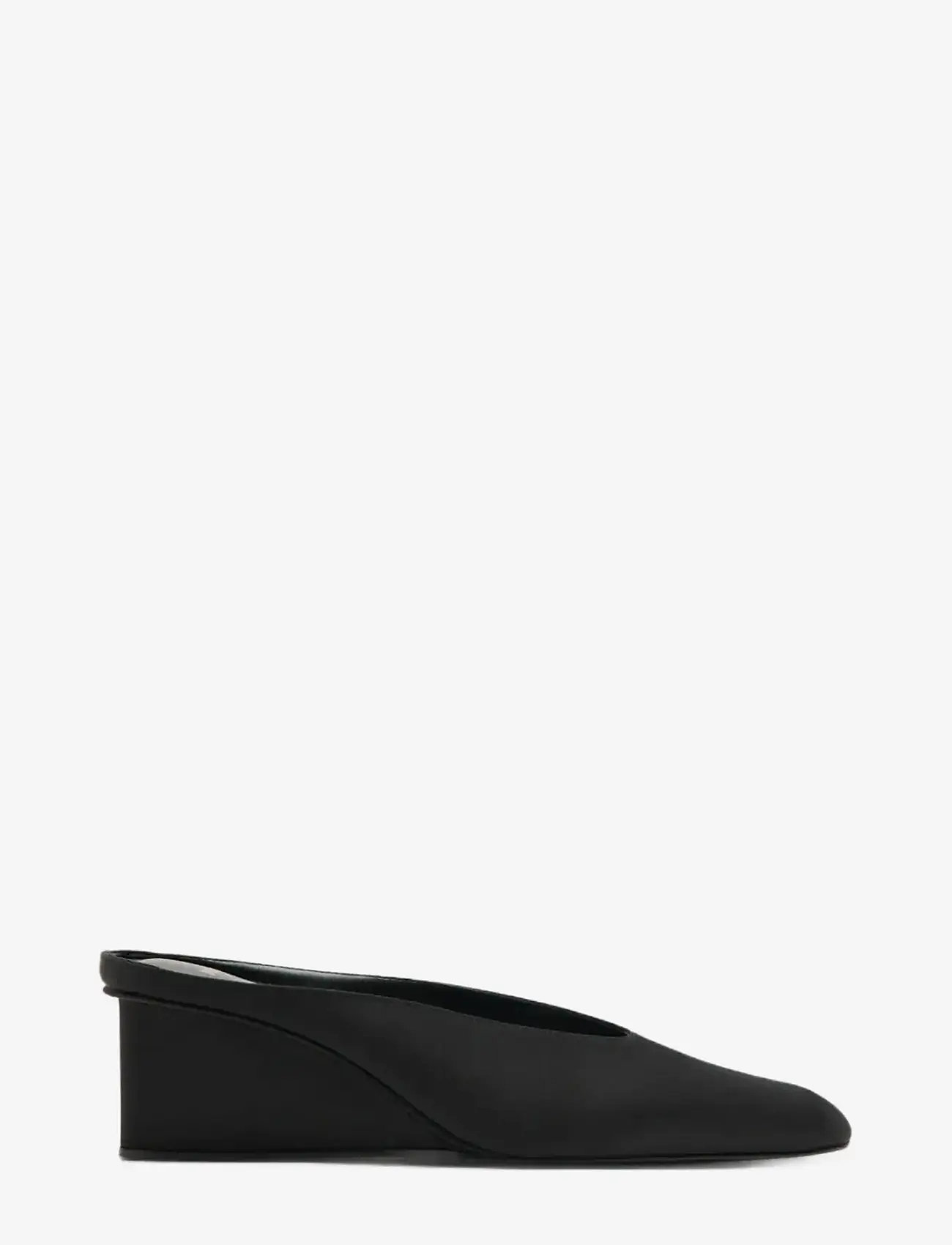 Mango - Square toe wedge heel shoe - keilabsatz schuhe - black - 0