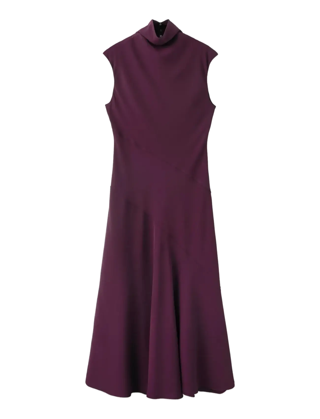 MANGO Long Kleid With Draped Neck Burgundy - XS - Damen