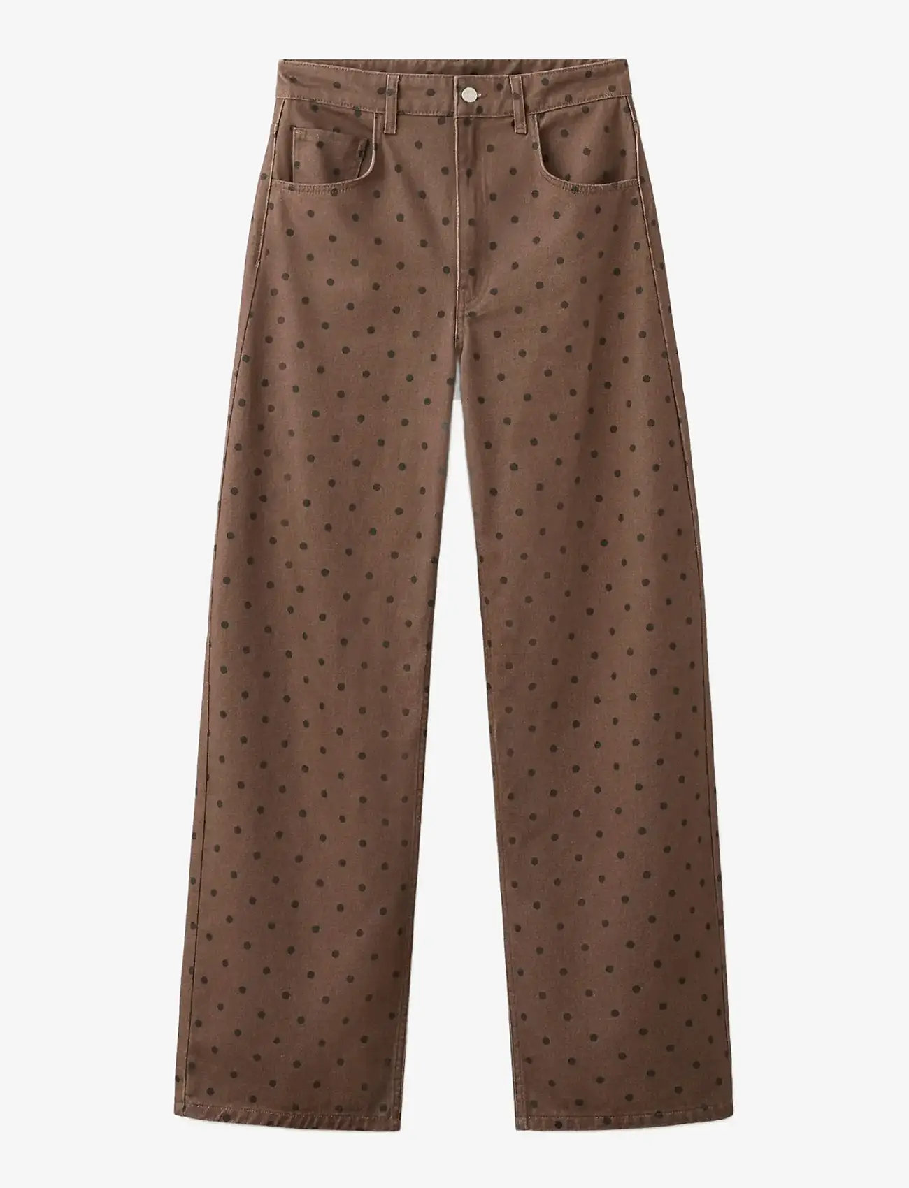 Mango - Polka dot balloon jeans - barrel jeans - dark brown - 1