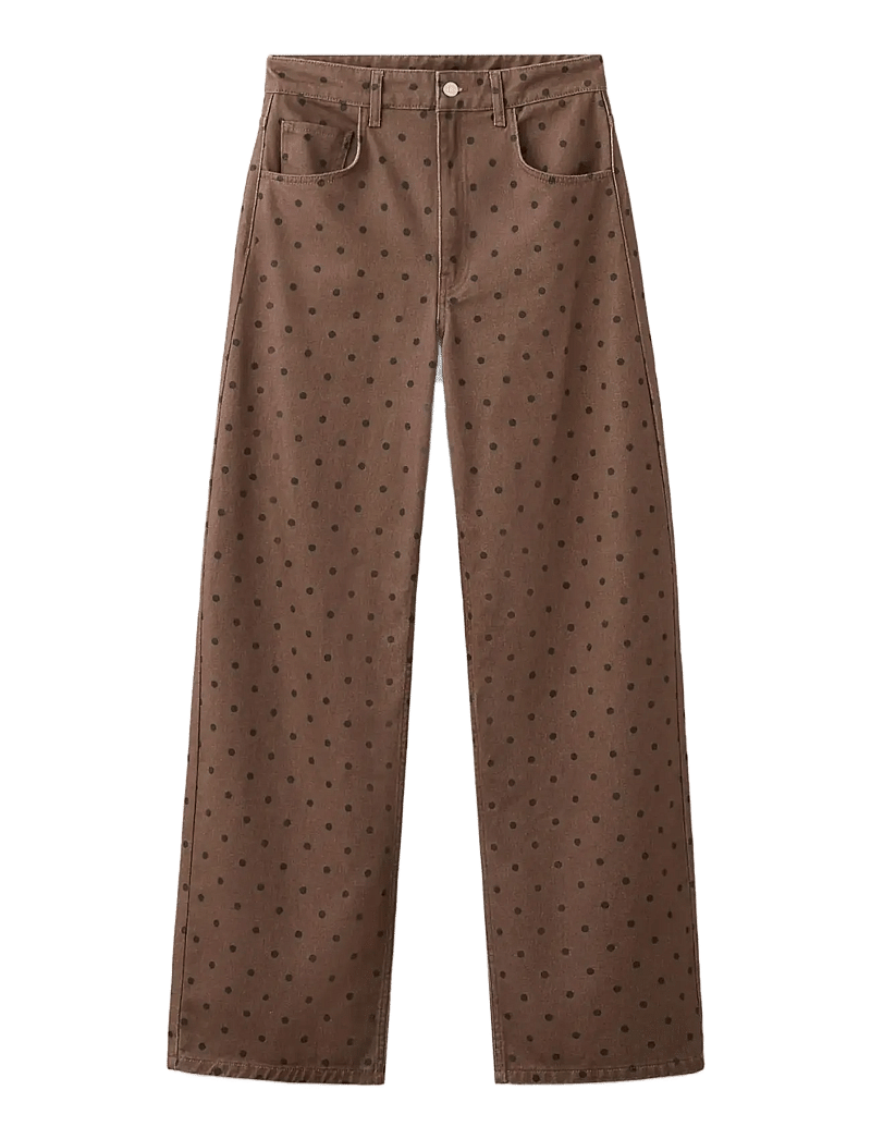 Mango - Polka dot balloon jeans - barrel jeans - dark brown - 1